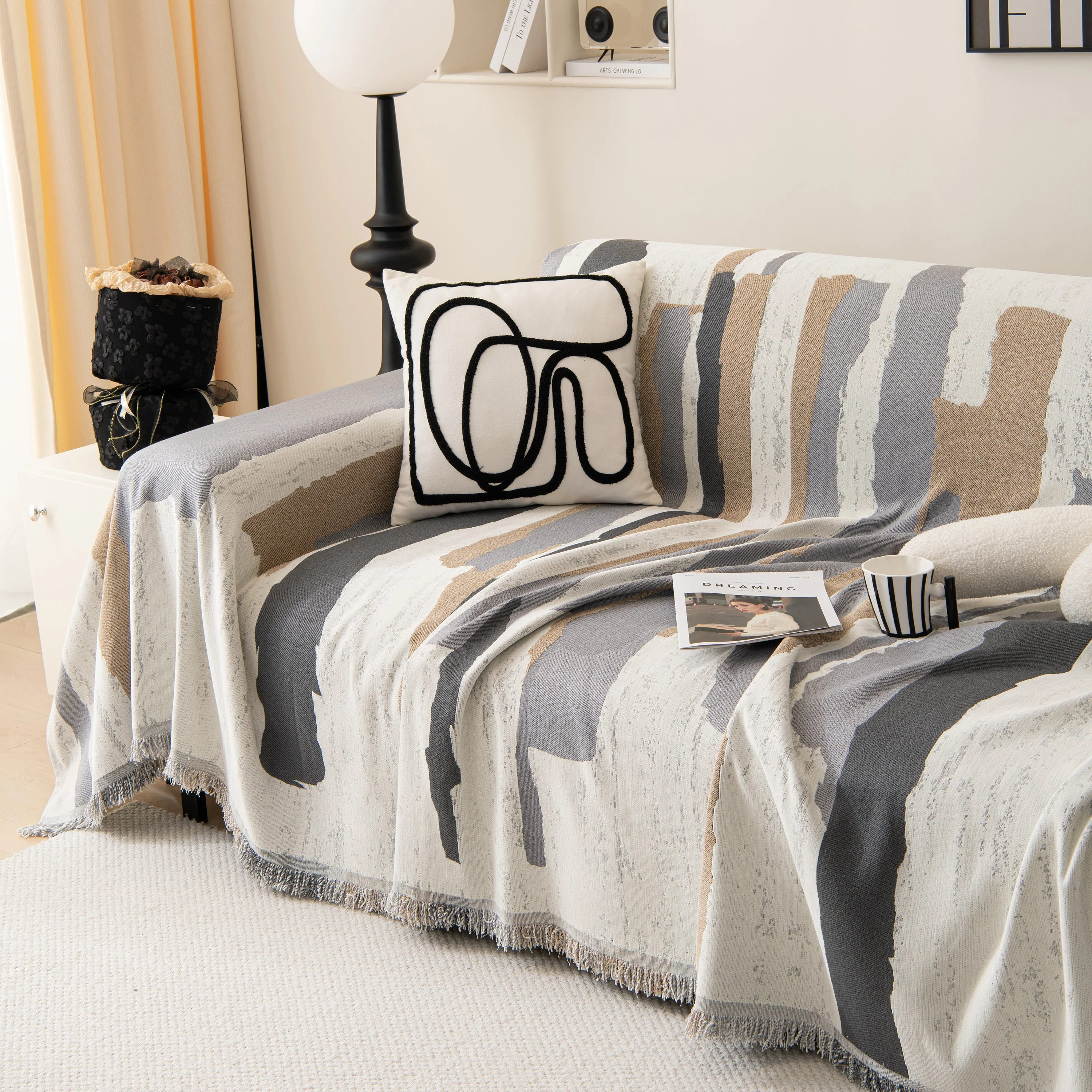 Colorful Chenille Sofa Throw Cover, Fashionable Soft Washable Couch Protector, Sectional Sofa Covers - Image 76