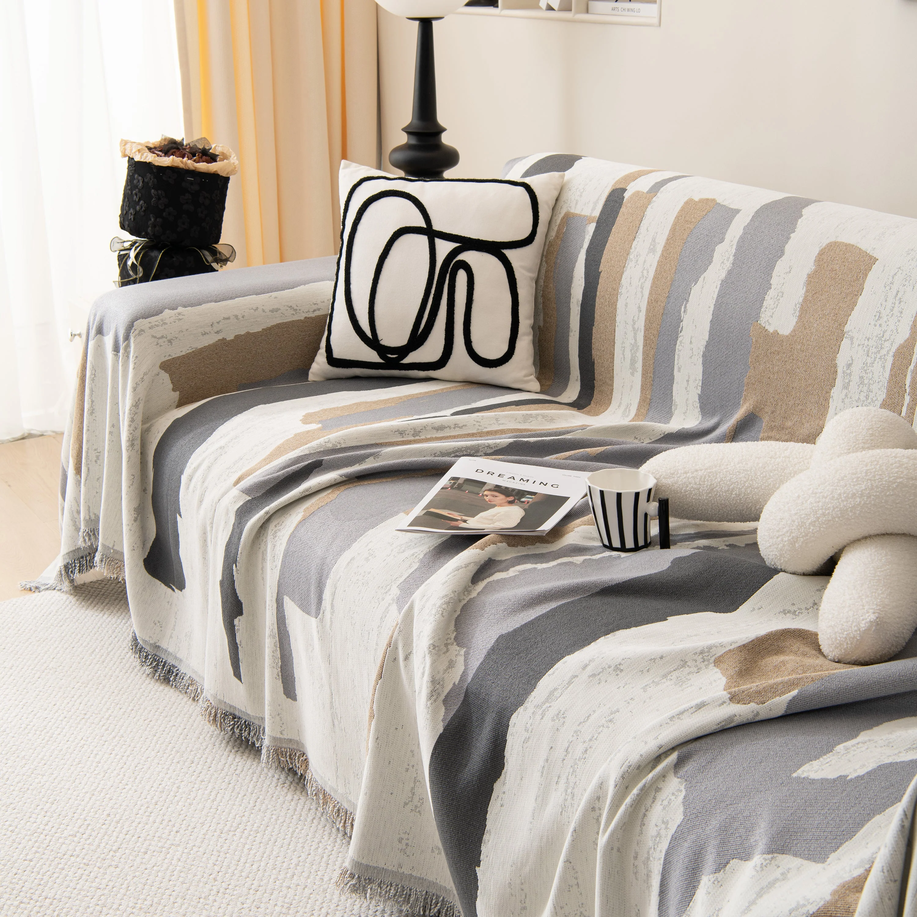 Colorful Chenille Sofa Throw Cover, Fashionable Soft Washable Couch Protector, Sectional Sofa Covers - Image 77