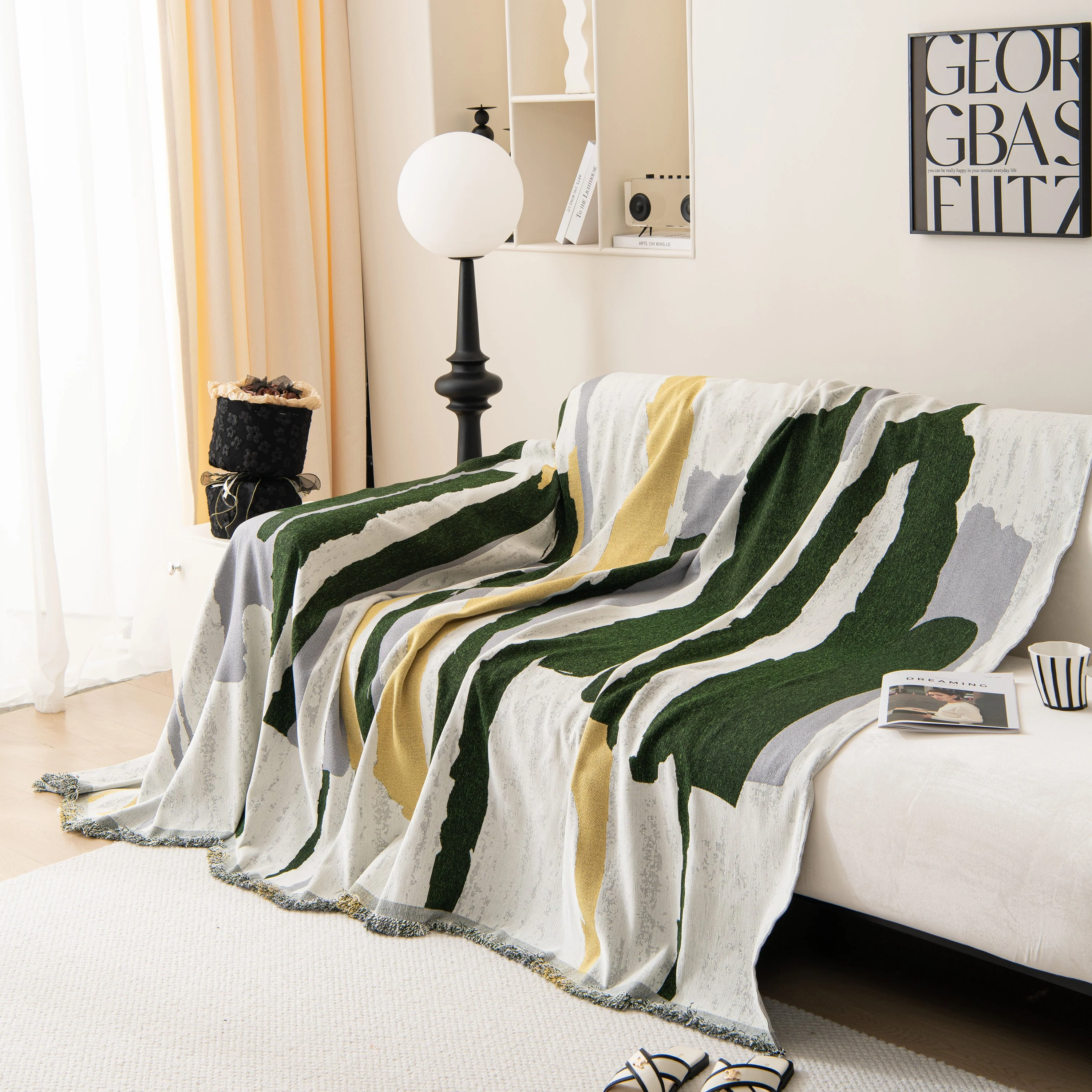 Colorful Chenille Sofa Throw Cover, Fashionable Soft Washable Couch Protector, Sectional Sofa Covers - Image 8