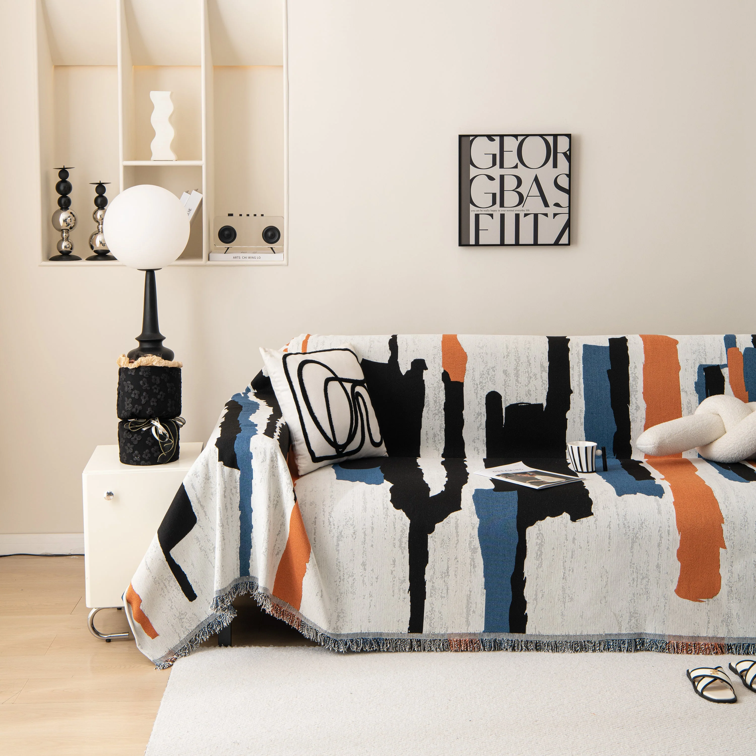 Colorful Chenille Sofa Throw Cover, Fashionable Soft Washable Couch Protector, Sectional Sofa Covers - Image 88