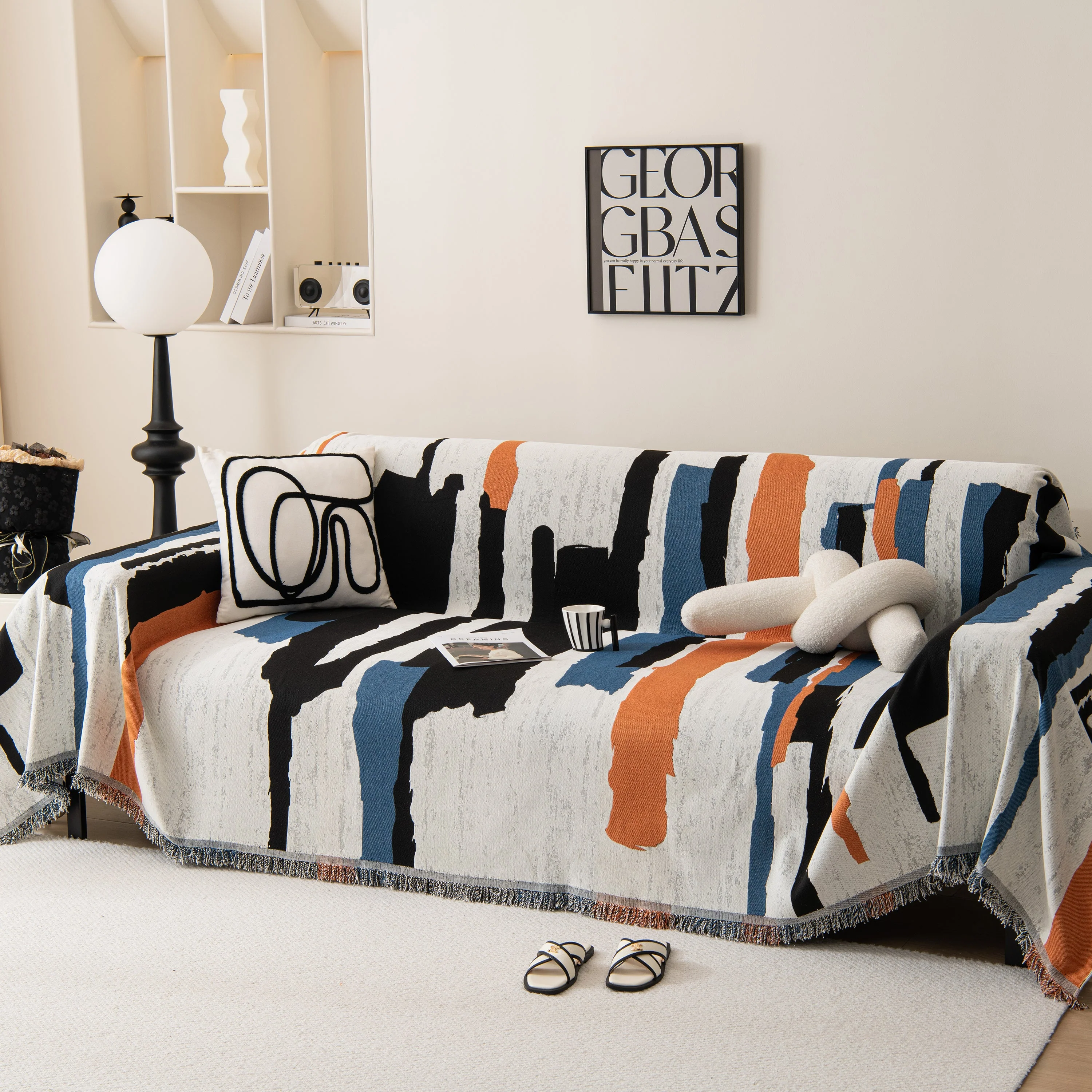 Colorful Chenille Sofa Throw Cover, Fashionable Soft Washable Couch Protector, Sectional Sofa Covers - Image 89