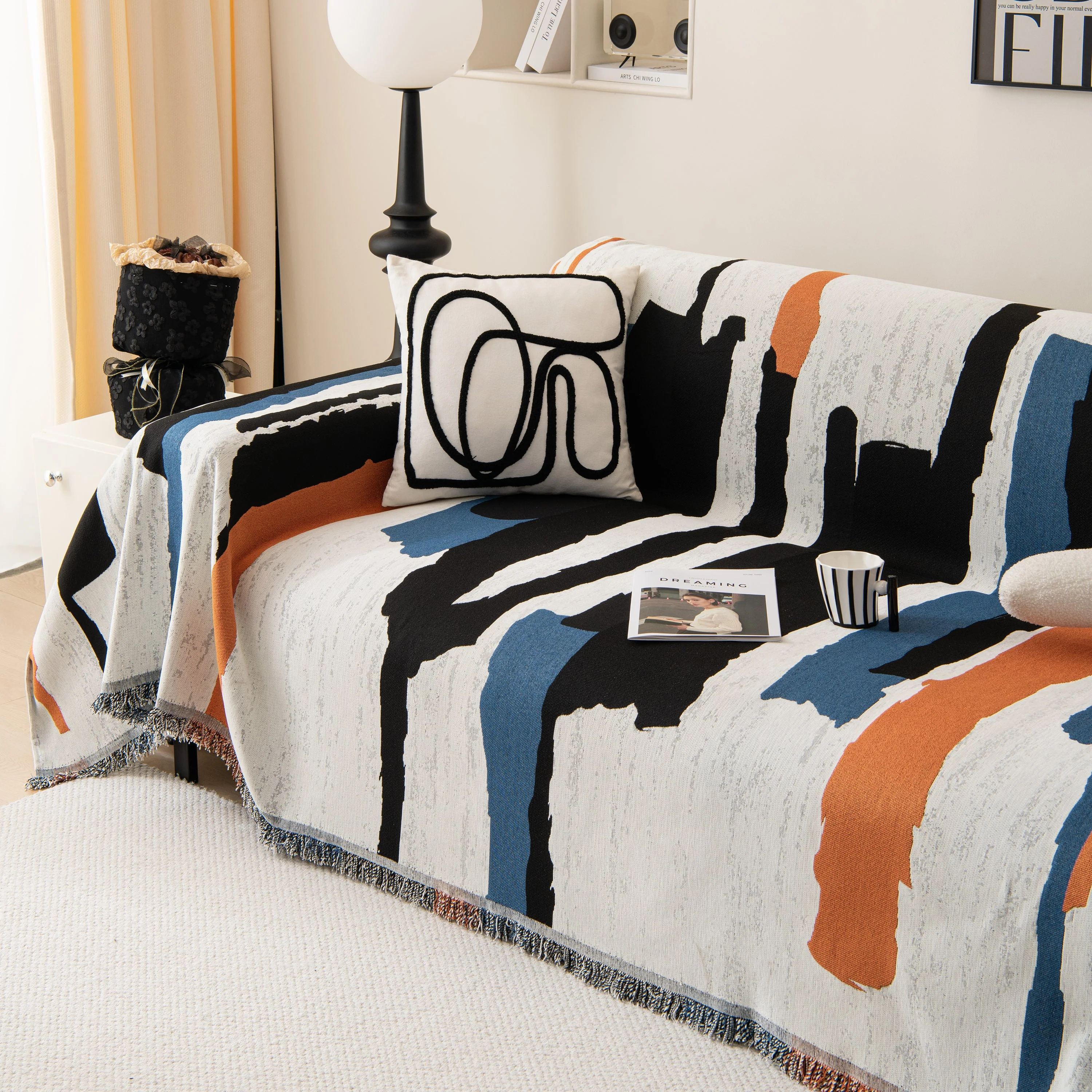 Colorful Chenille Sofa Throw Cover, Fashionable Soft Washable Couch Protector, Sectional Sofa Covers - Image 91