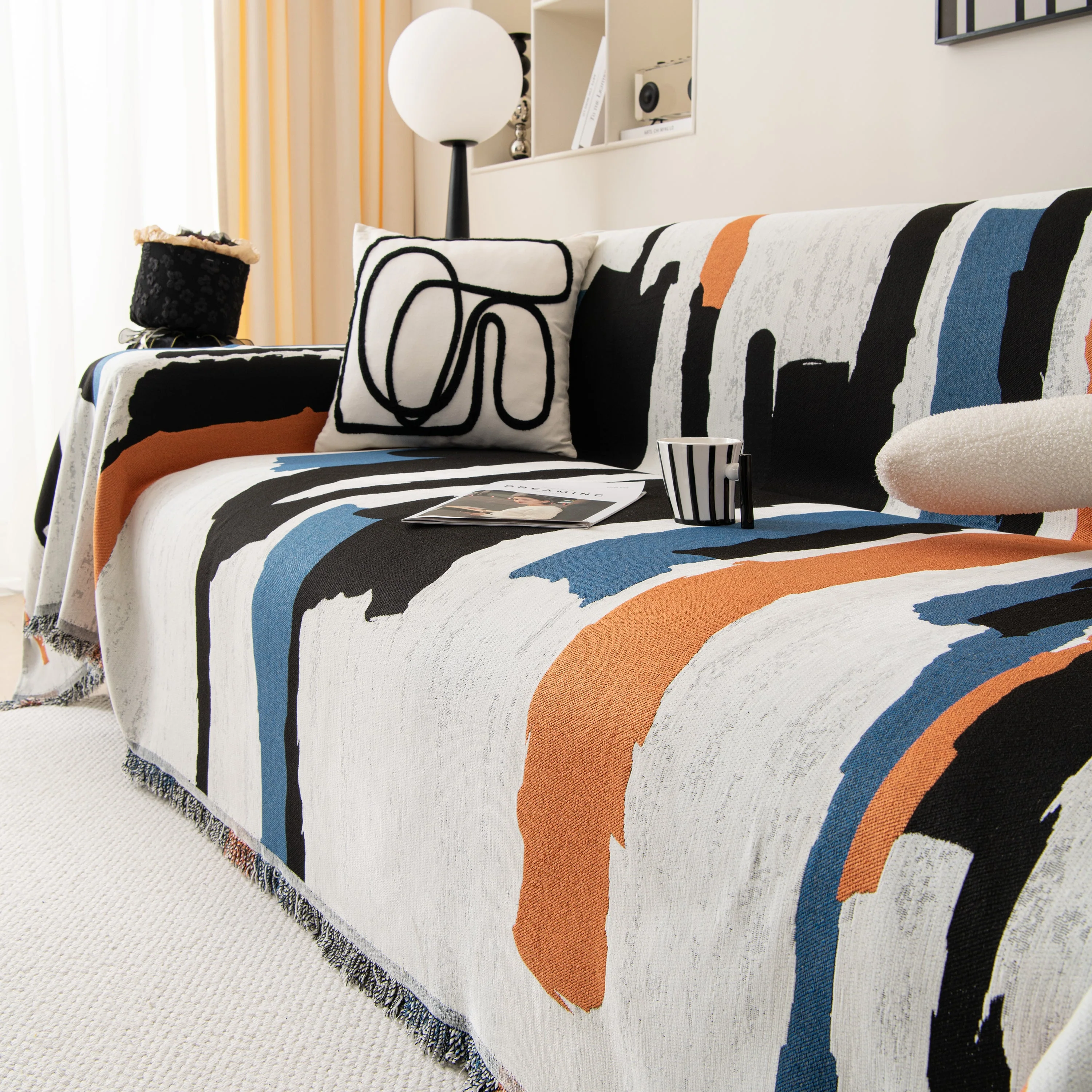 Colorful Chenille Sofa Throw Cover, Fashionable Soft Washable Couch Protector, Sectional Sofa Covers - Image 96