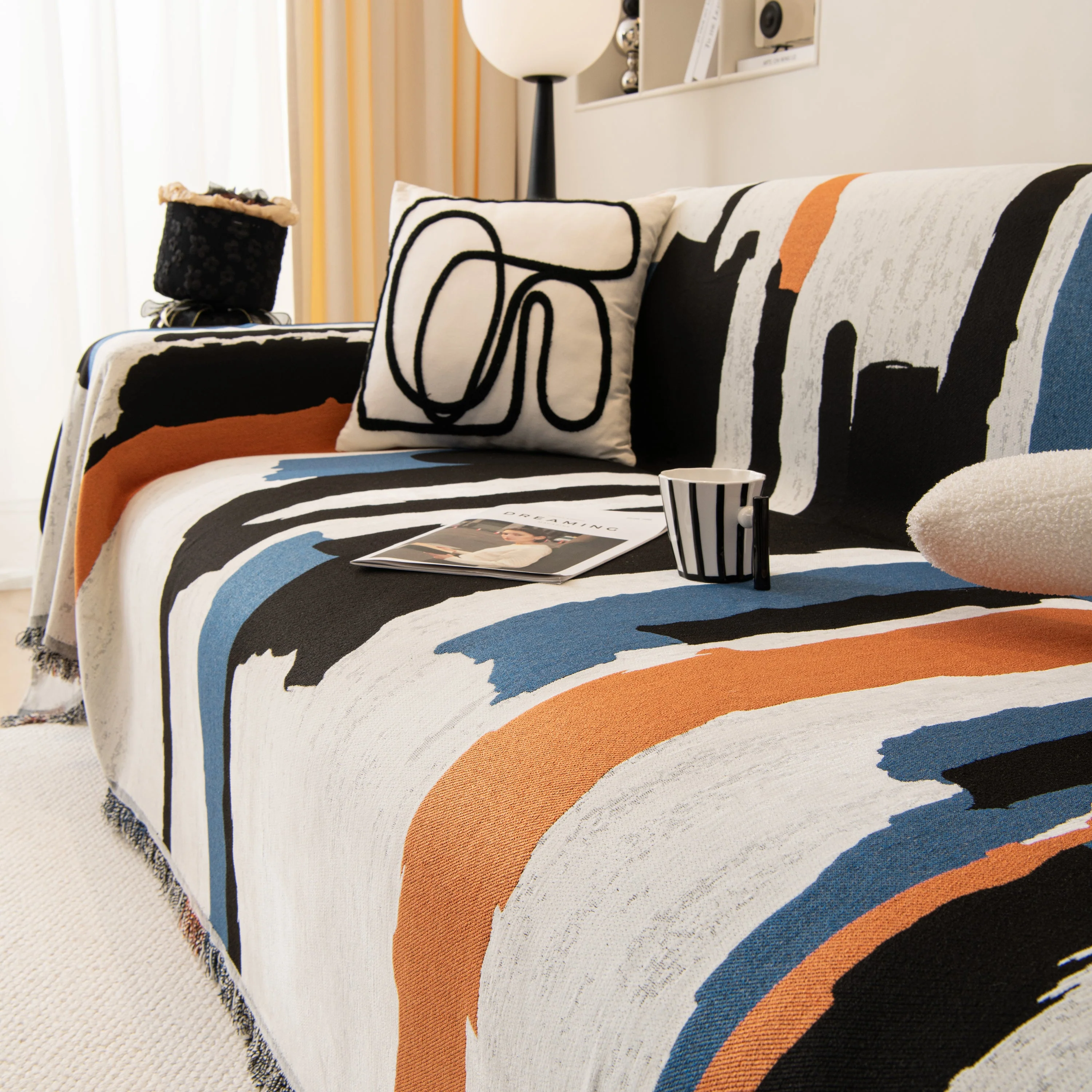 Colorful Chenille Sofa Throw Cover, Fashionable Soft Washable Couch Protector, Sectional Sofa Covers - Image 98