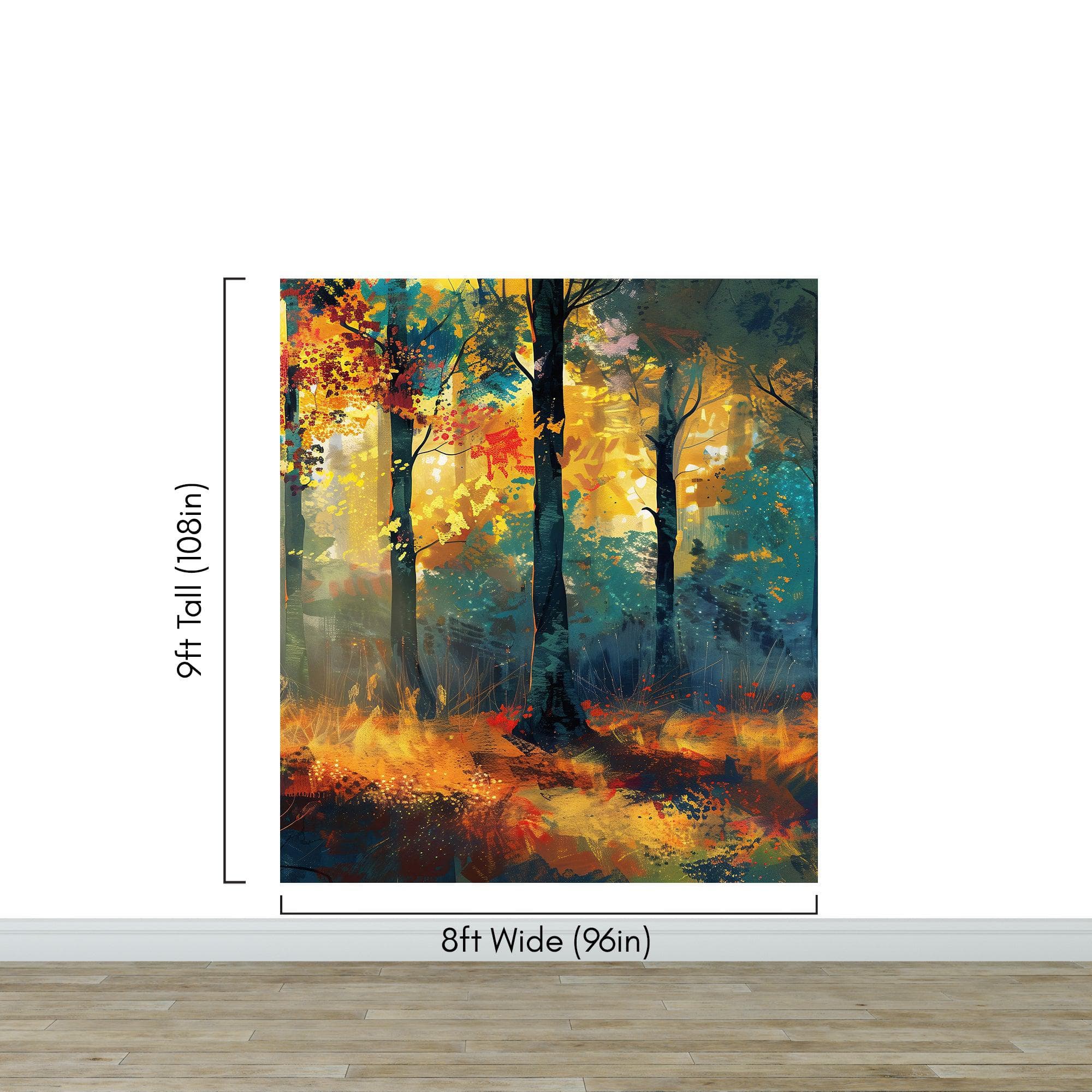Colorful Forest Painting Wallpaper Mural. #6991 - Image 10