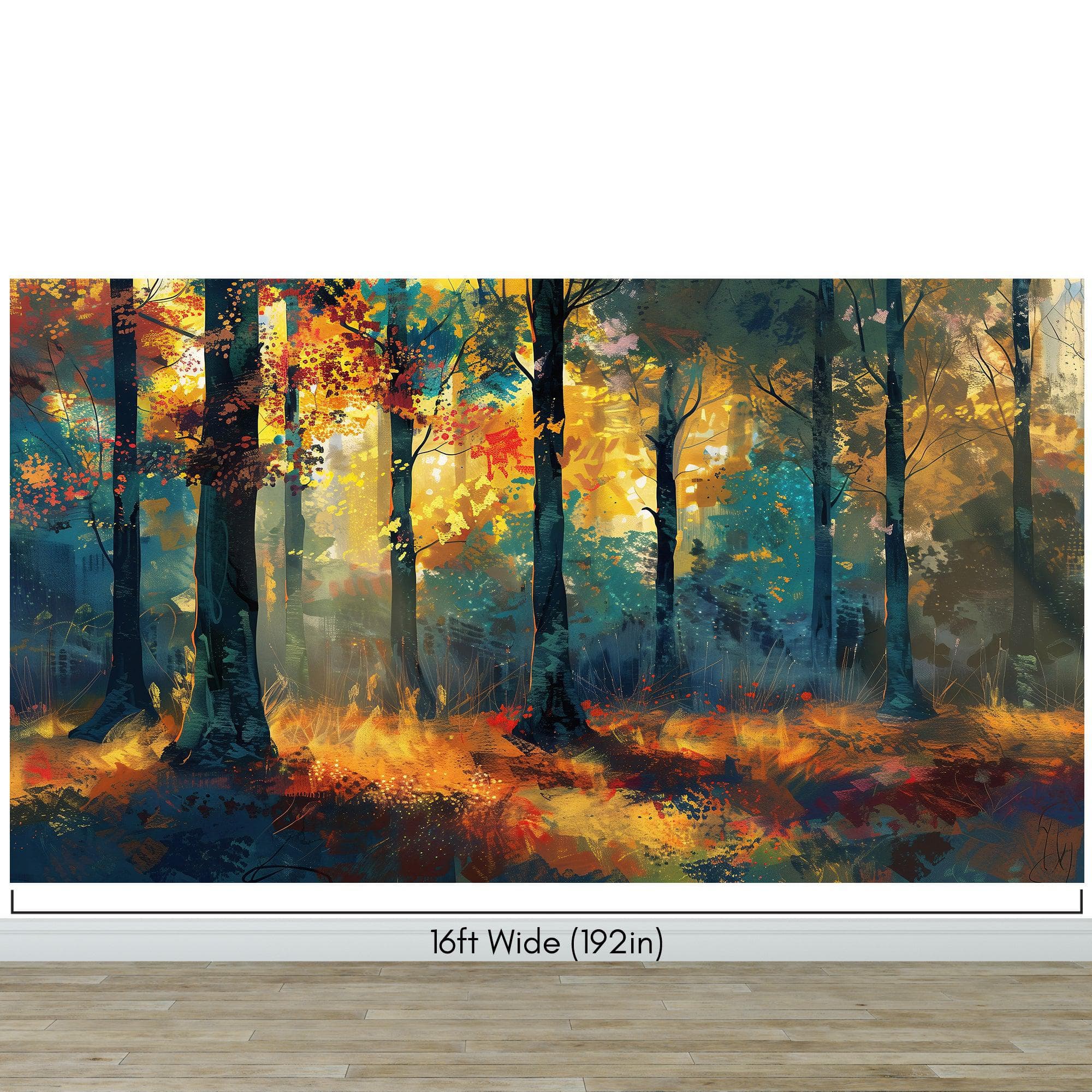 Colorful Forest Painting Wallpaper Mural. #6991 - Image 12