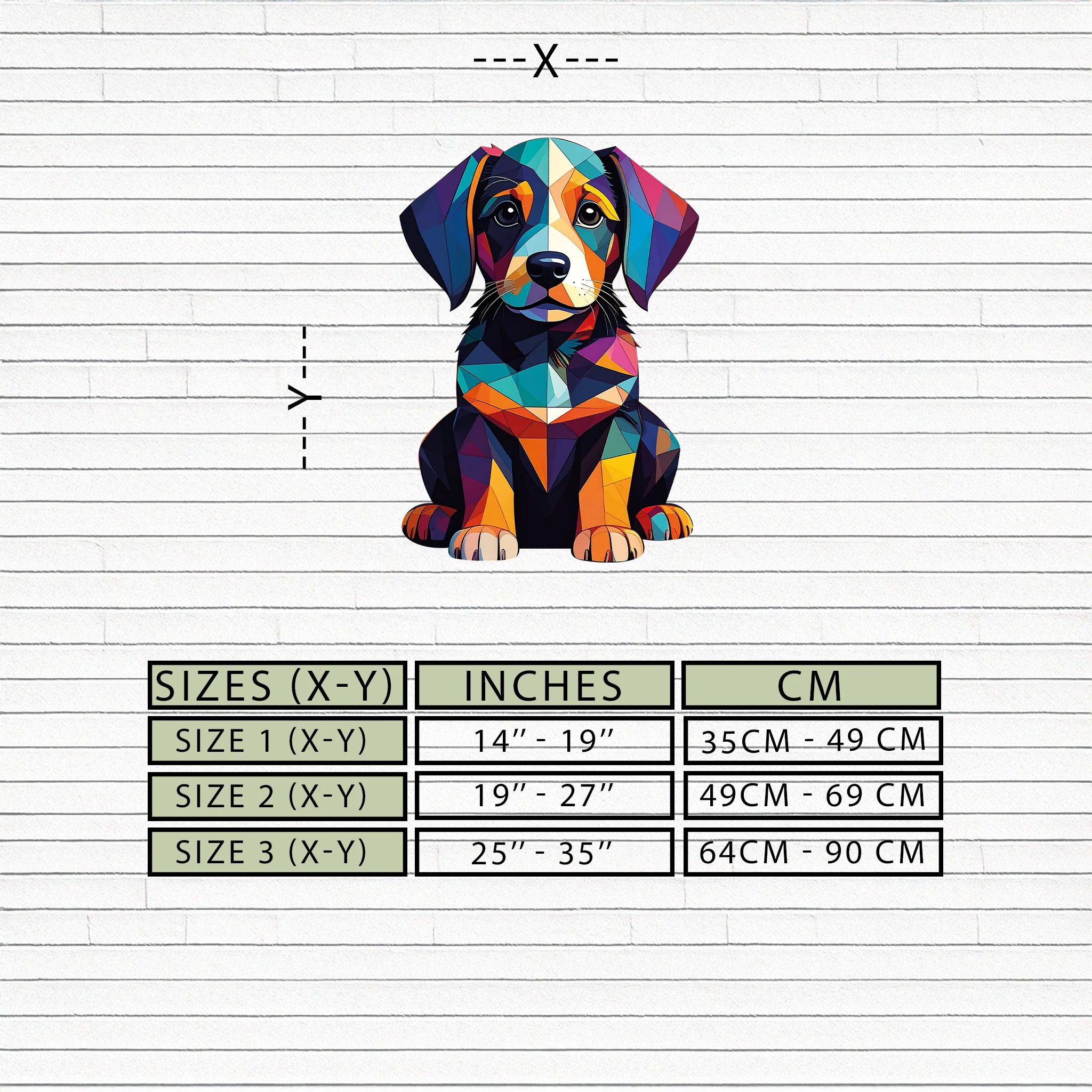 Colorful Geometric Dog Metal Wall Art – Bold Puppy Decor-KAFUVM038 - Image 9