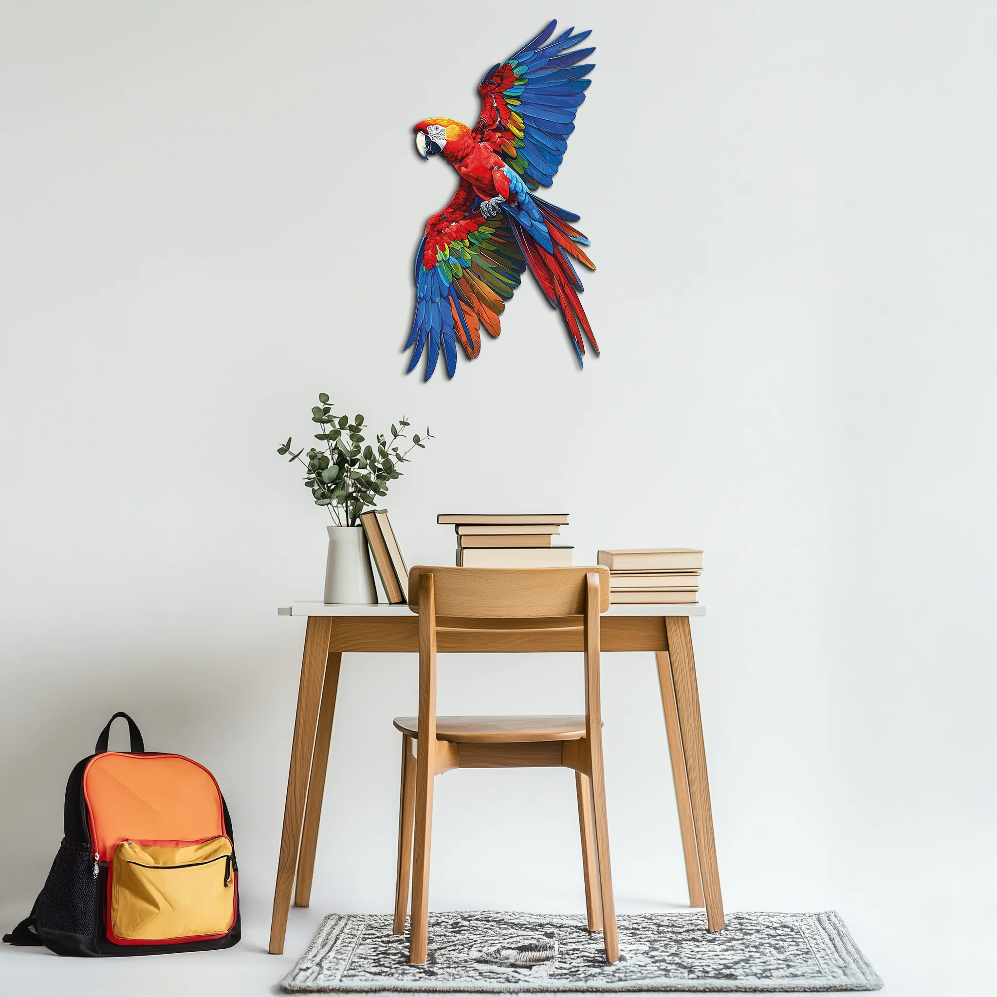 Colorful Parrot Metal Wall Art – Tropical Bird Decor-KAFUVM041 - Image 4