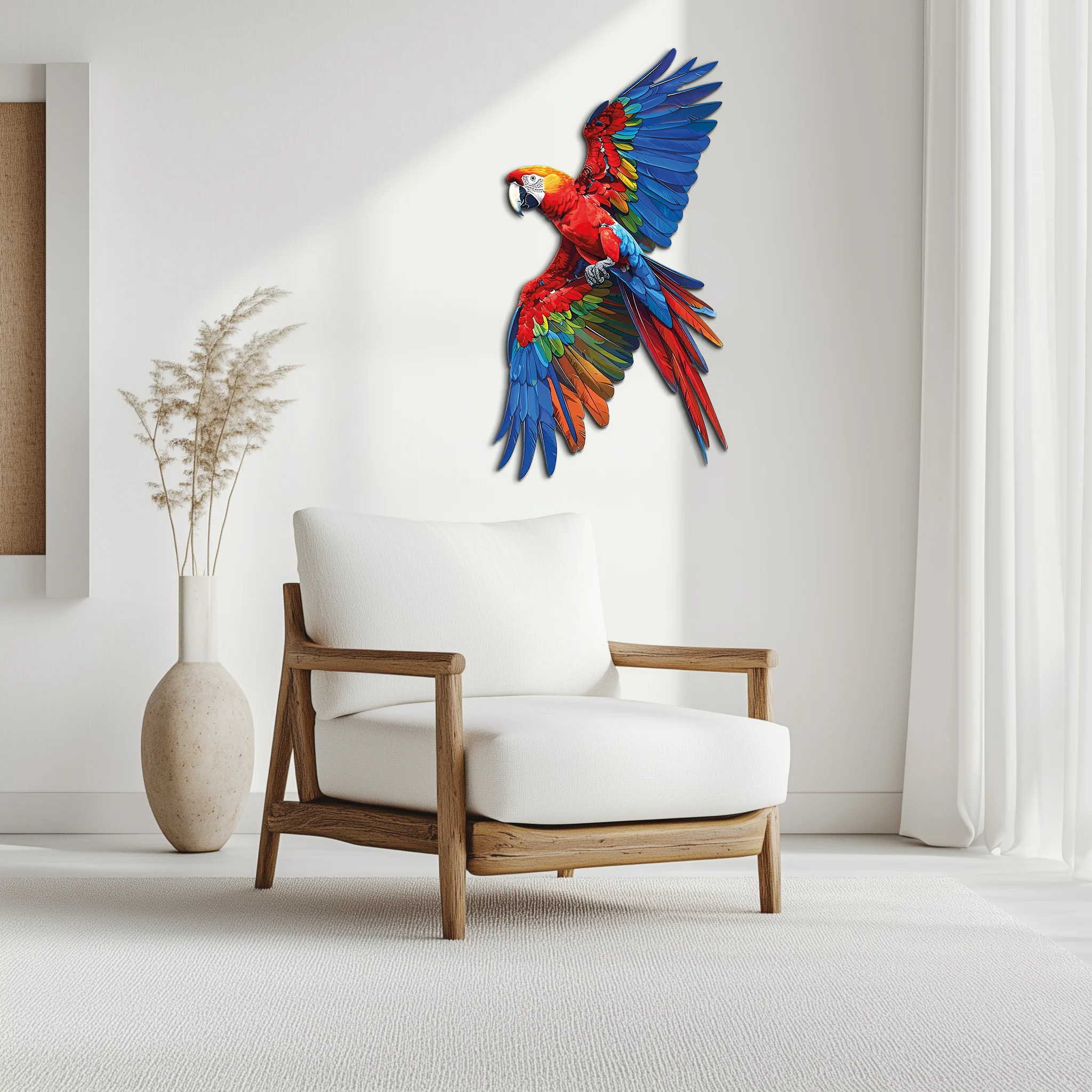 Colorful Parrot Metal Wall Art – Tropical Bird Decor-KAFUVM041 - Image 8