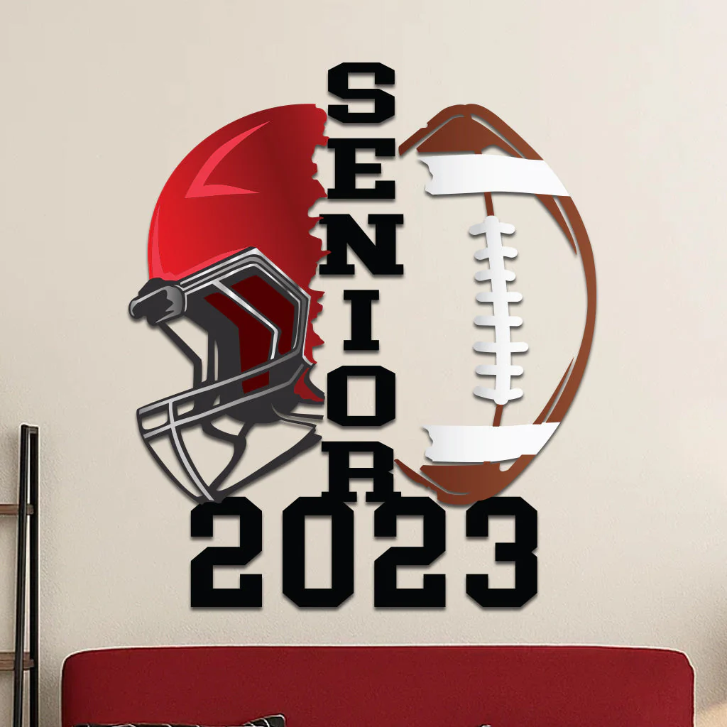 Colorful Senior Football Sign - Image 2