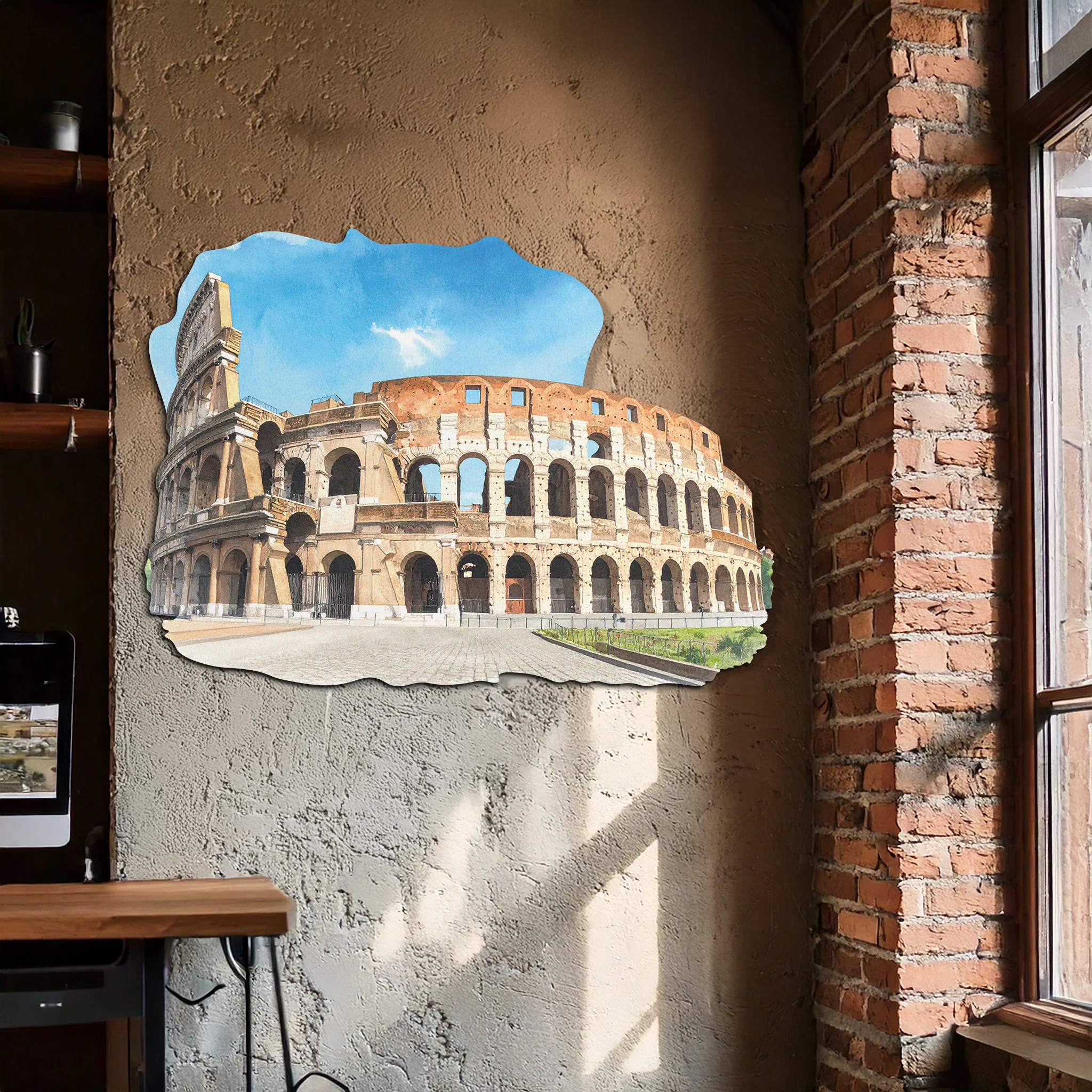 Colosseum Metal Wall Art – Ancient Rome Landmark Decor-KAFUVM023 - Image 2