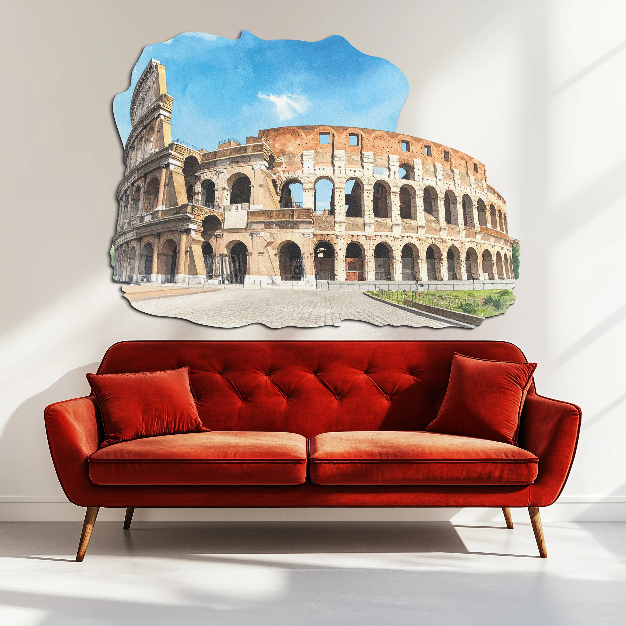 Colosseum Metal Wall Art – Ancient Rome Landmark Decor-KAFUVM023 - Image 3