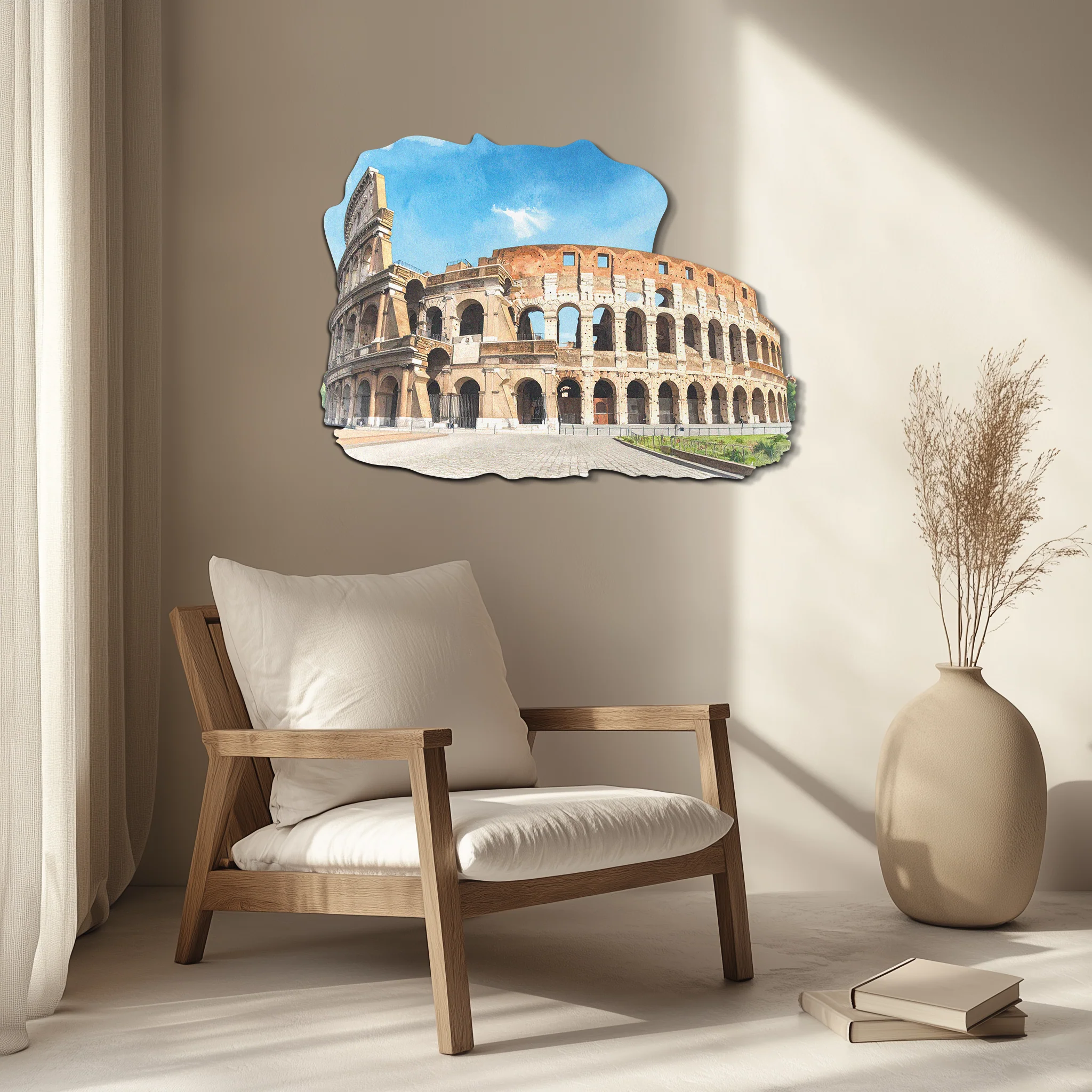 Colosseum Metal Wall Art – Ancient Rome Landmark Decor-KAFUVM023 - Image 4
