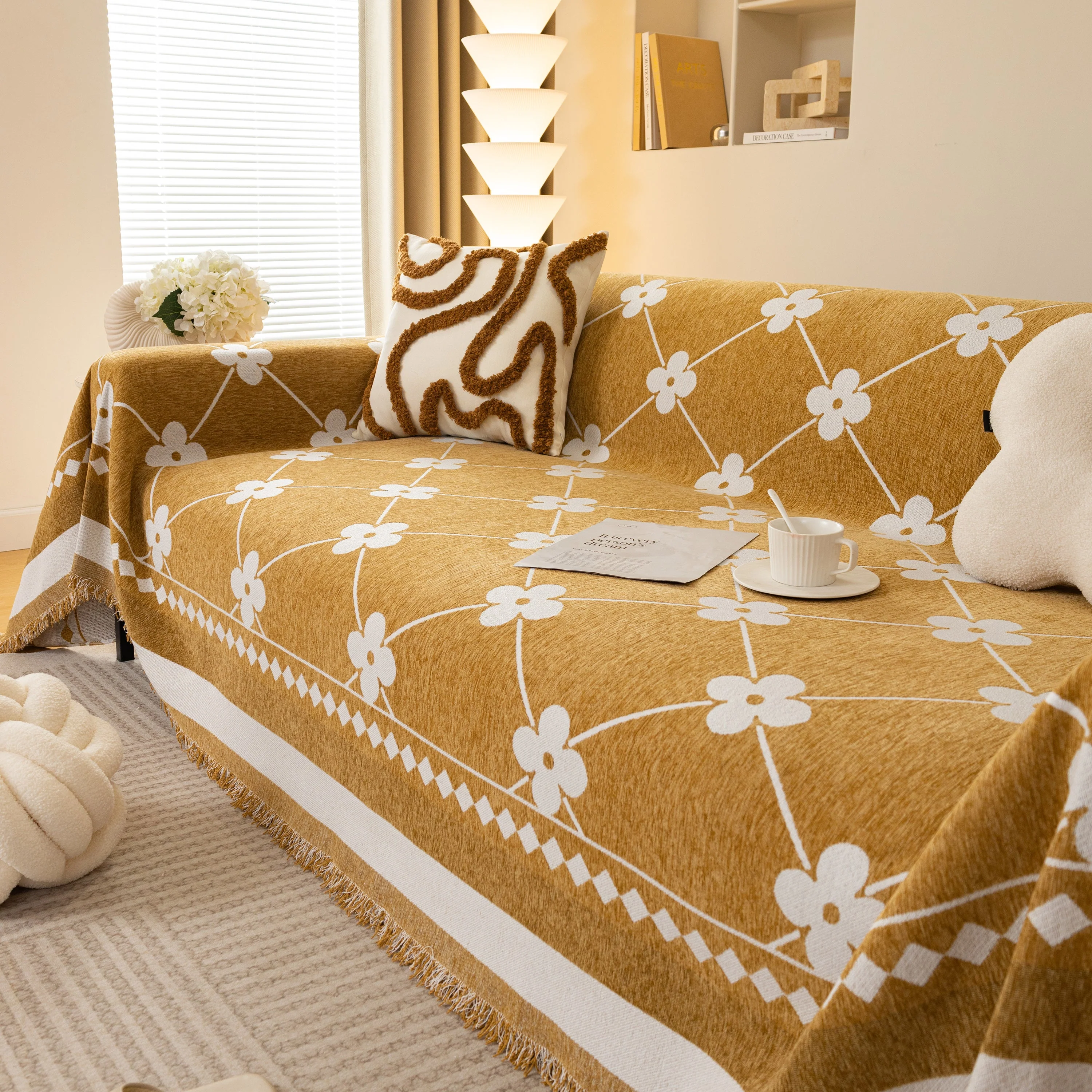 Comfy Four-Leaf Clover Hope Faith Love Luck Blanket for Couch, Chenille Scratch Proof Sofa Blanket Covers - Image 14