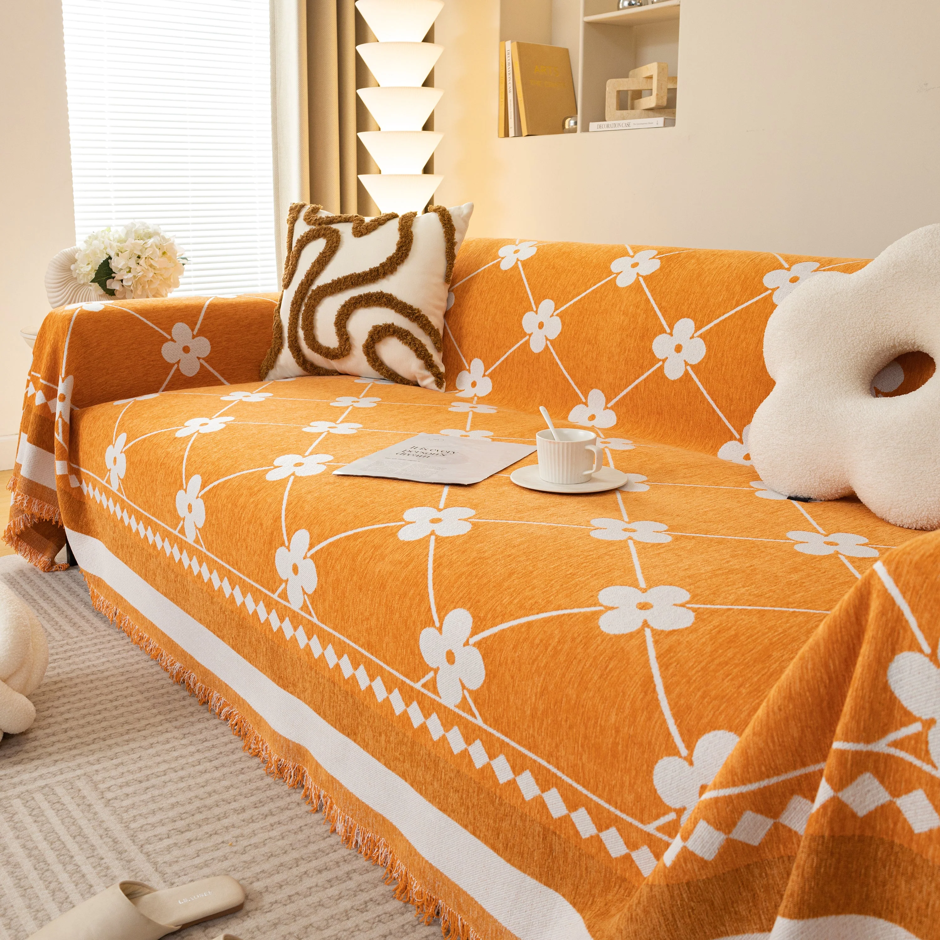 Comfy Four-Leaf Clover Hope Faith Love Luck Blanket for Couch, Chenille Scratch Proof Sofa Blanket Covers - Image 15