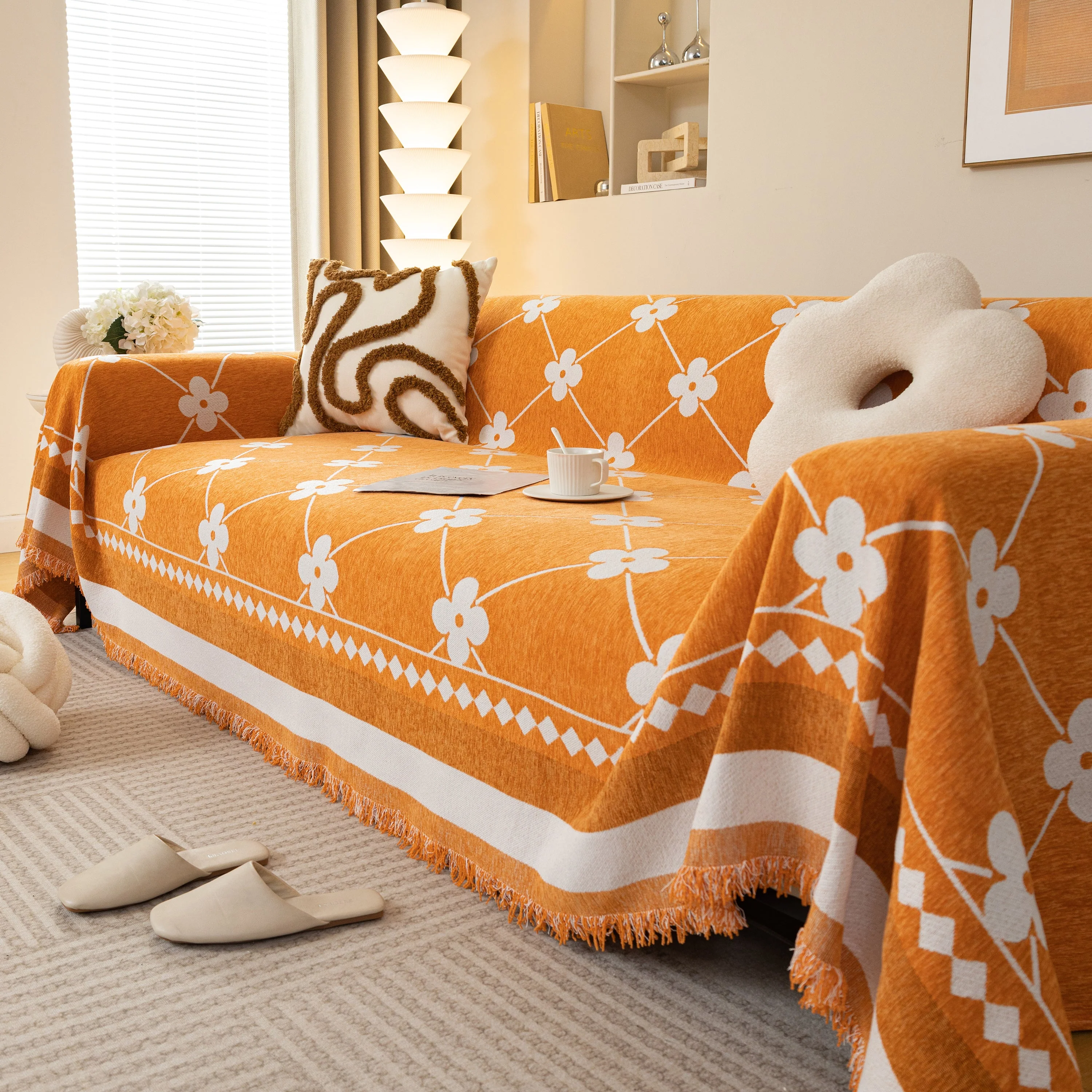 Comfy Four-Leaf Clover Hope Faith Love Luck Blanket for Couch, Chenille Scratch Proof Sofa Blanket Covers - Image 39