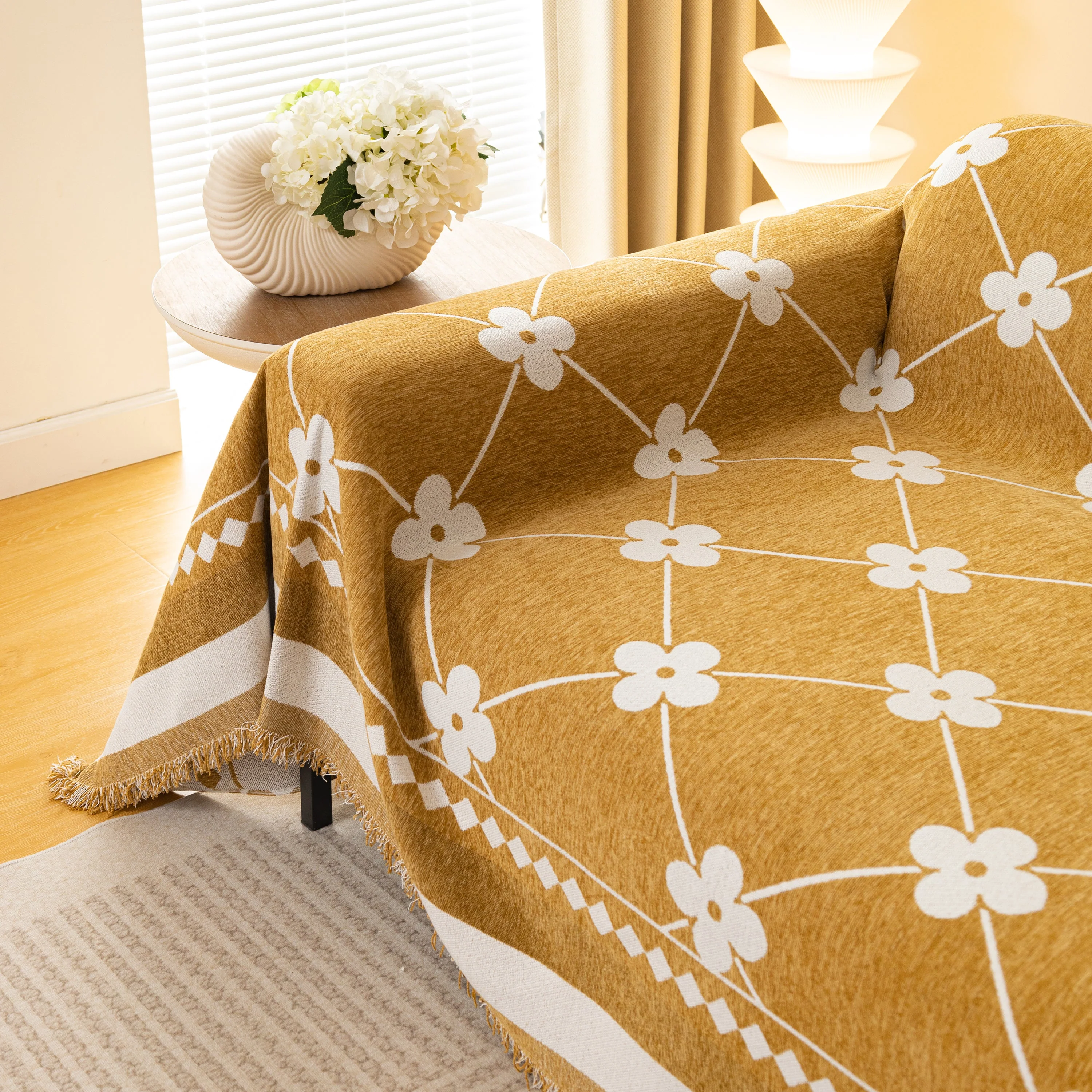Comfy Four-Leaf Clover Hope Faith Love Luck Blanket for Couch, Chenille Scratch Proof Sofa Blanket Covers - Image 54