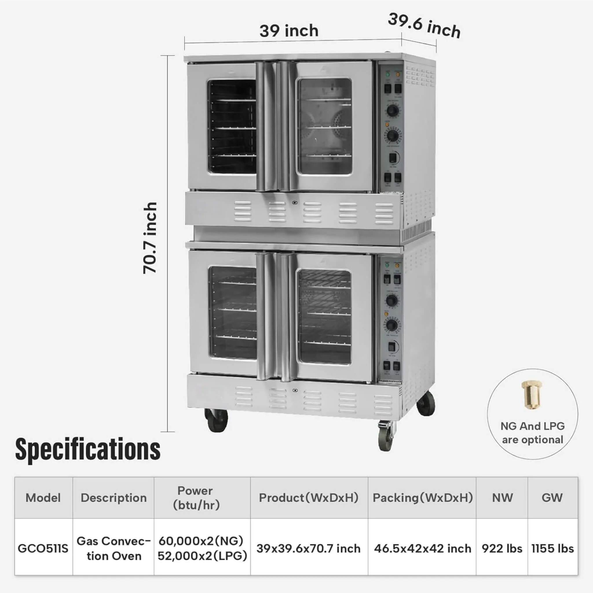 Commercial Double-Stack 160K BTU 2-Burner Stainless Steel Gas Stock Pot Range (SAK18763) - Image 7