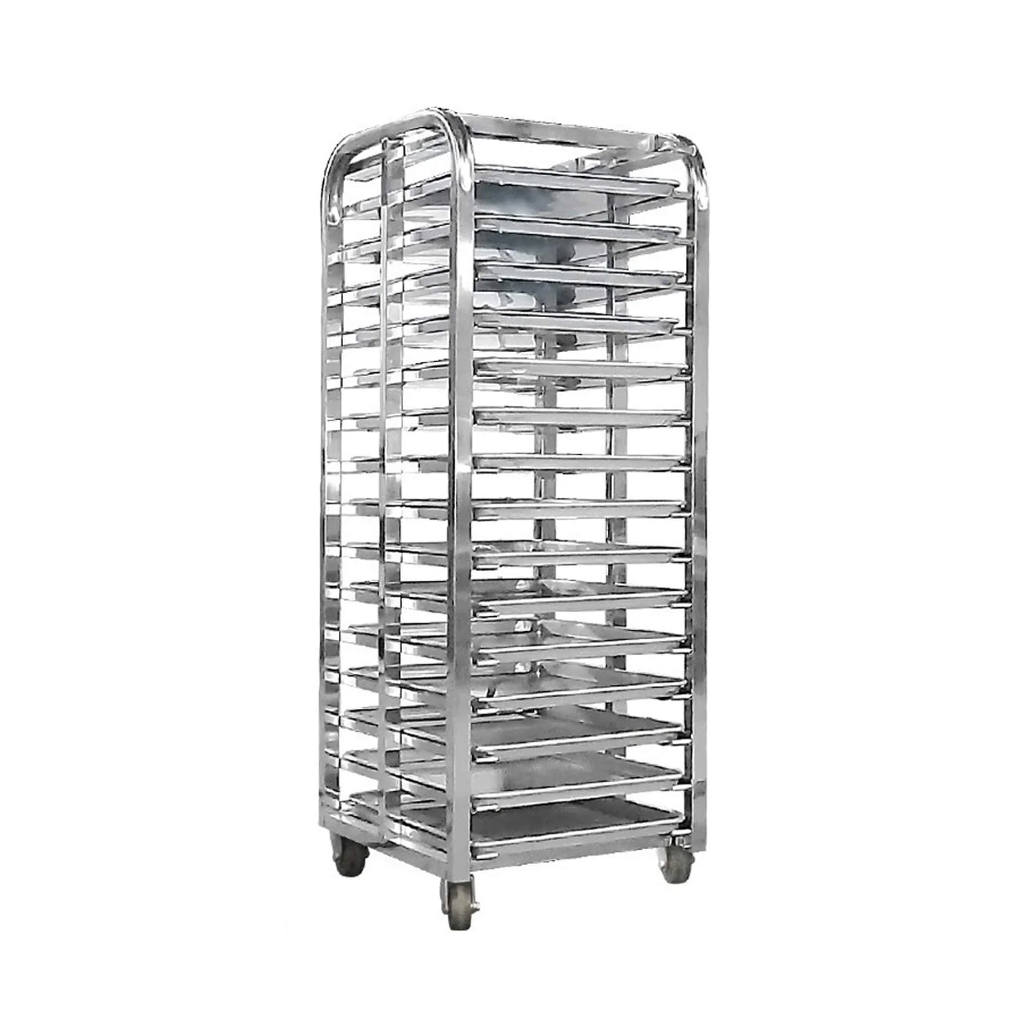 Commercial Heavy-Duty 15-Tray Blast Chiller Freezer Cabinet With Trolley Cart (SAK57249) - Image 2
