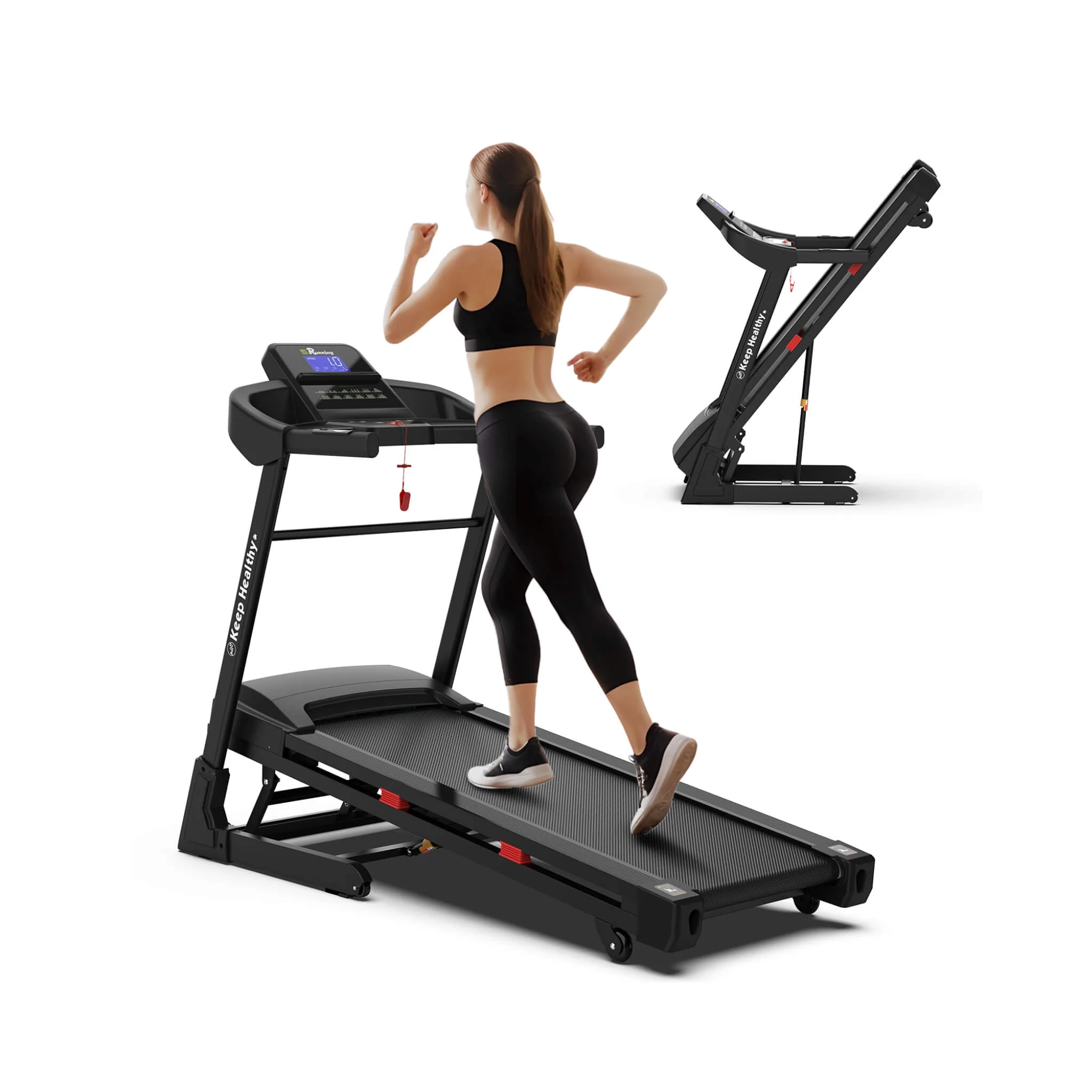 Rovix Compact 3.5HP Foldable Electric Treadmill With Bluetooth, LCD Display & 12 Pre-Set Running Programs (SAK25879) - Image 15