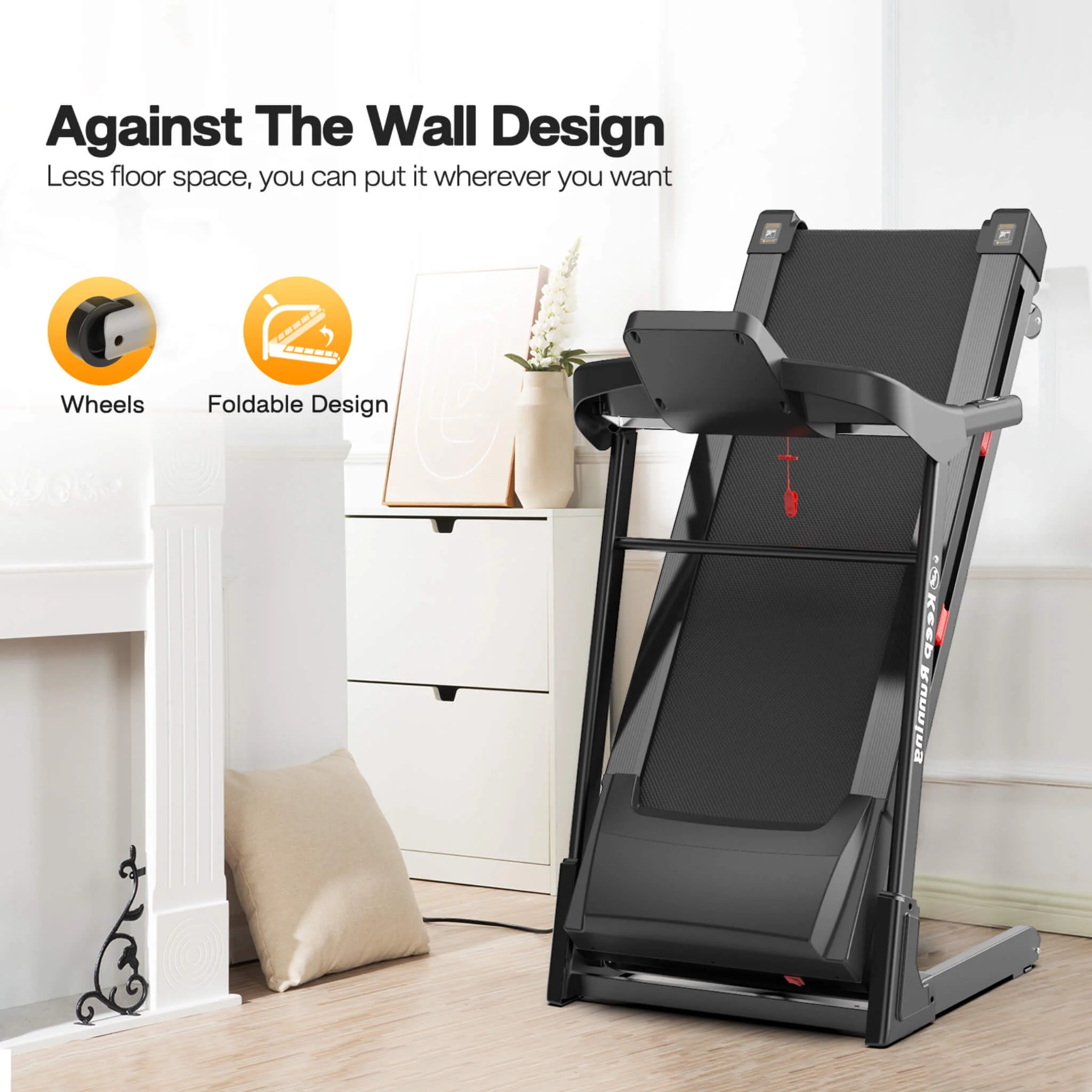 Rovix Compact 3.5HP Foldable Electric Treadmill With Bluetooth, LCD Display & 12 Pre-Set Running Programs (SAK25879) - Image 8