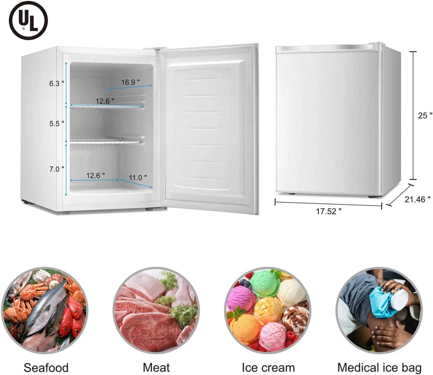 Compact Chest Upright Freezer 1.1 cu.D5840C - Image 12