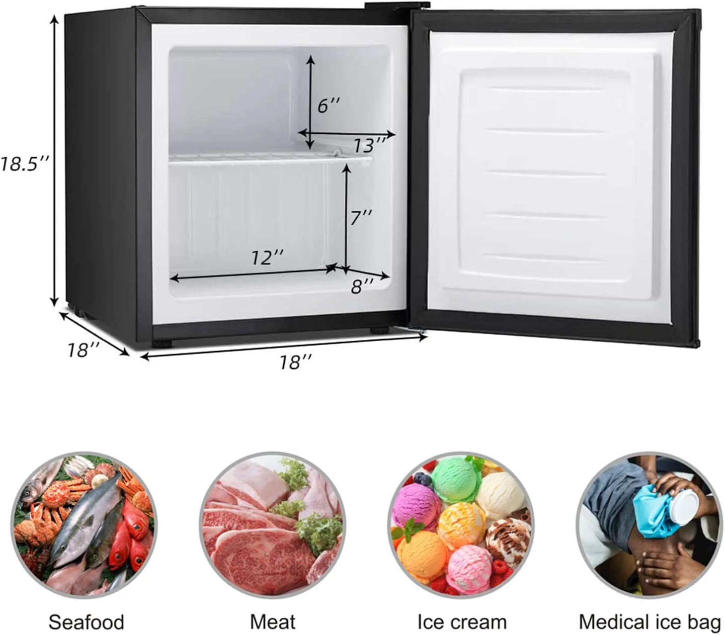 Compact Chest Upright Freezer 1.1 cu.D5840C - Image 3