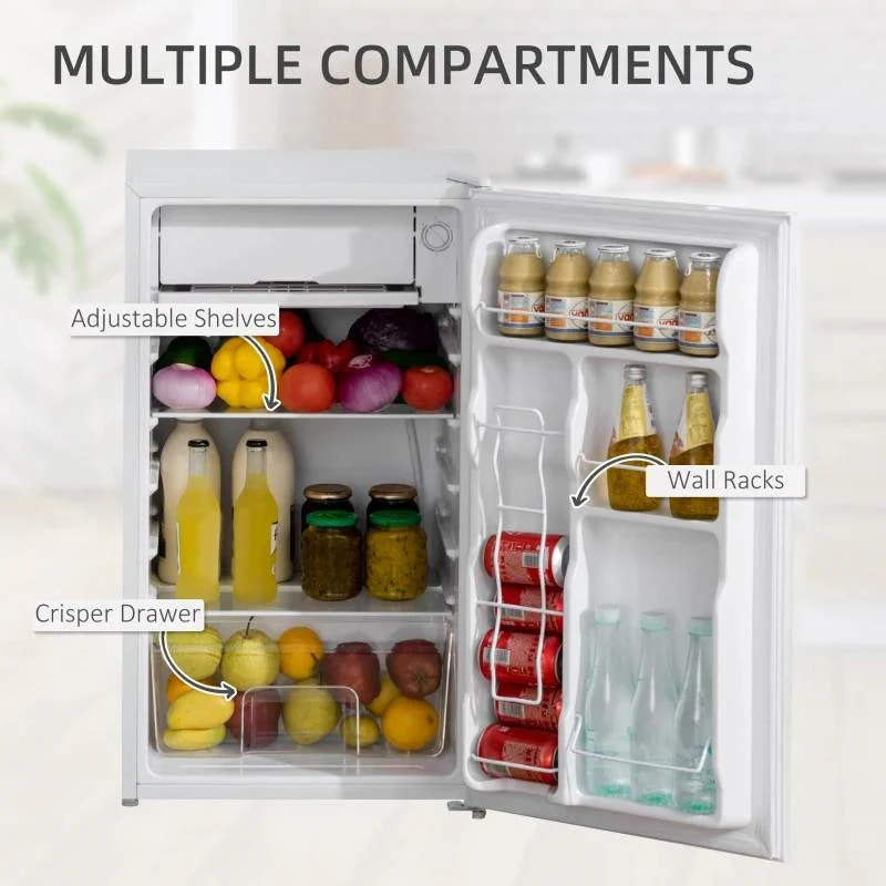 Compact Refrigerator Mini Fridge/Freezer 3.2 Cu.Ft, White - Image 2