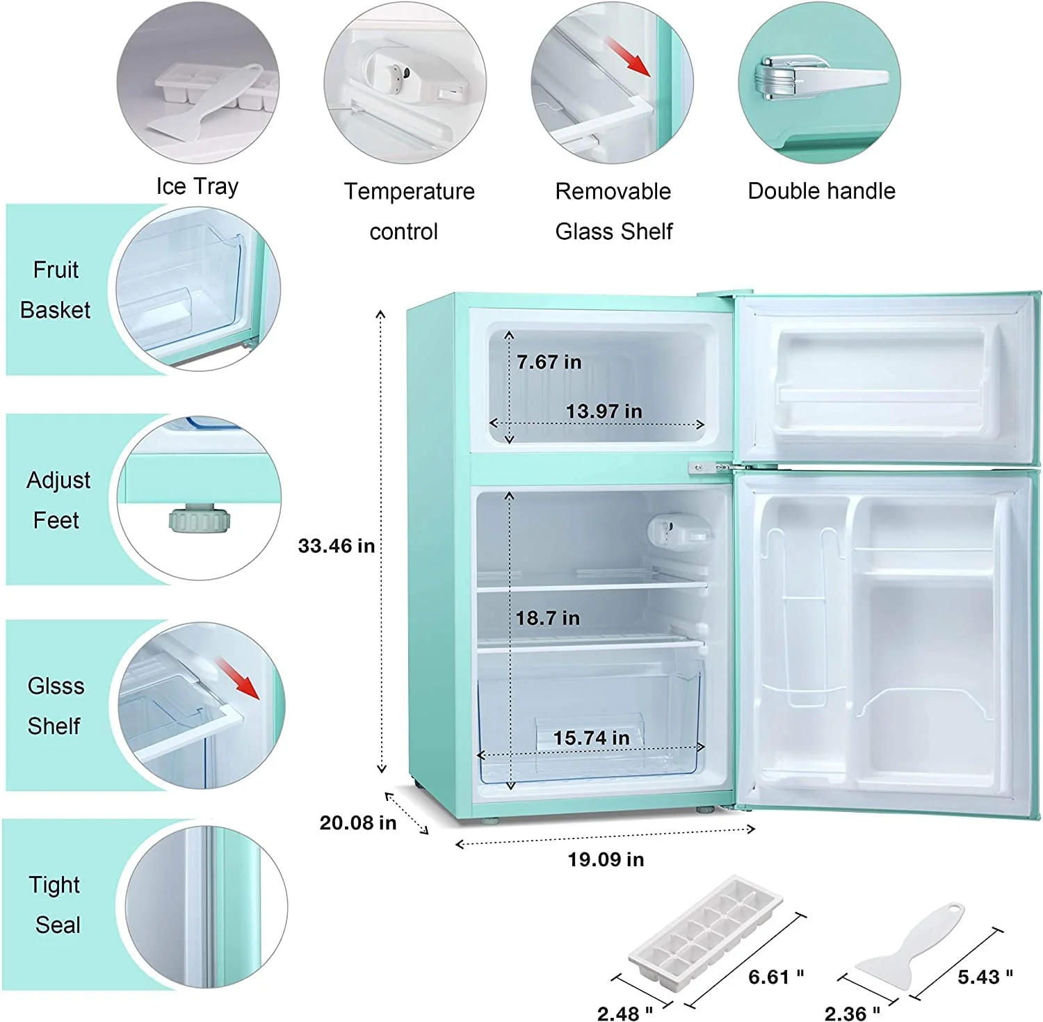 Compact Refrigerator with Freezer F6893 - Image 11