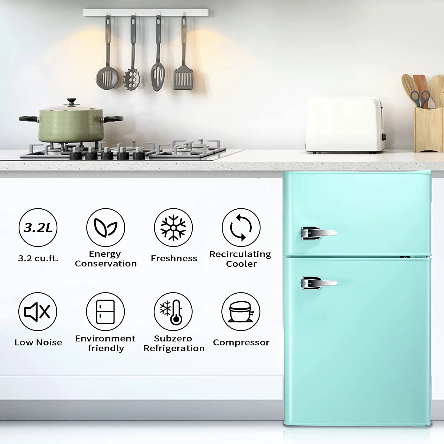 Compact Refrigerator with Freezer F6893 - Image 12