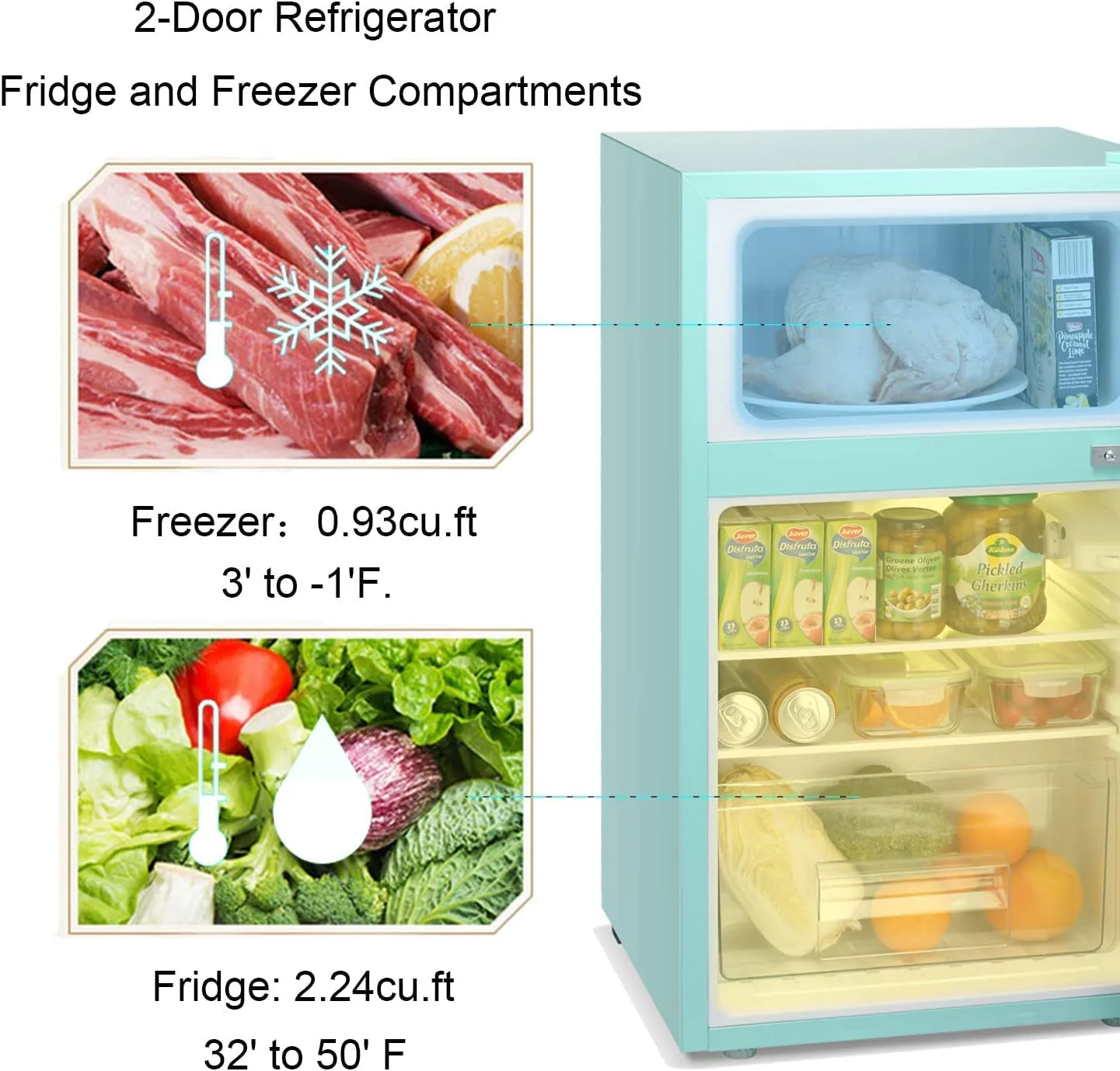 Compact Refrigerator with Freezer F6893 - Image 13