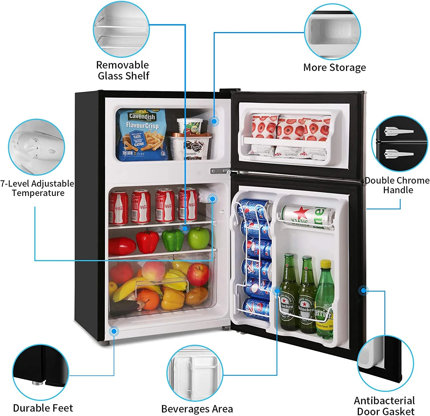 Compact Refrigerator with Freezer F6893 - Image 18