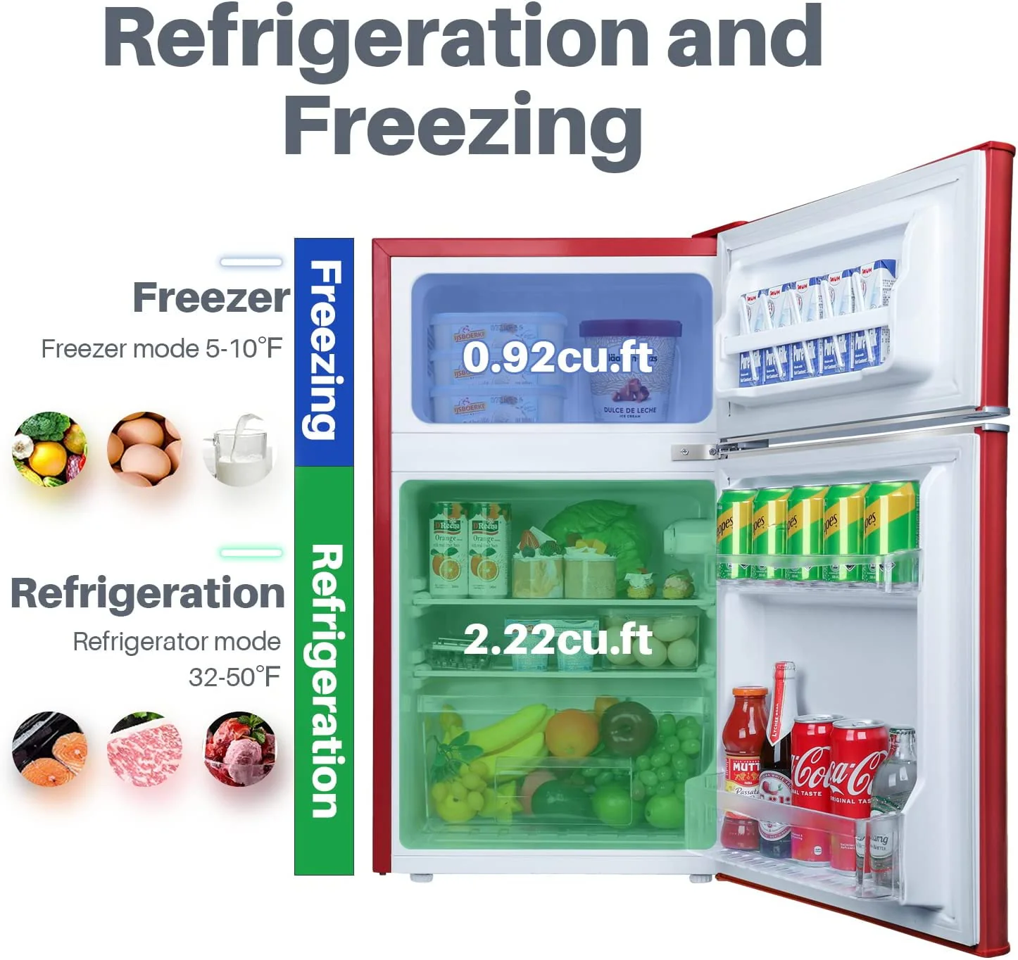 Compact Refrigerator with Freezer F6893 - Image 4
