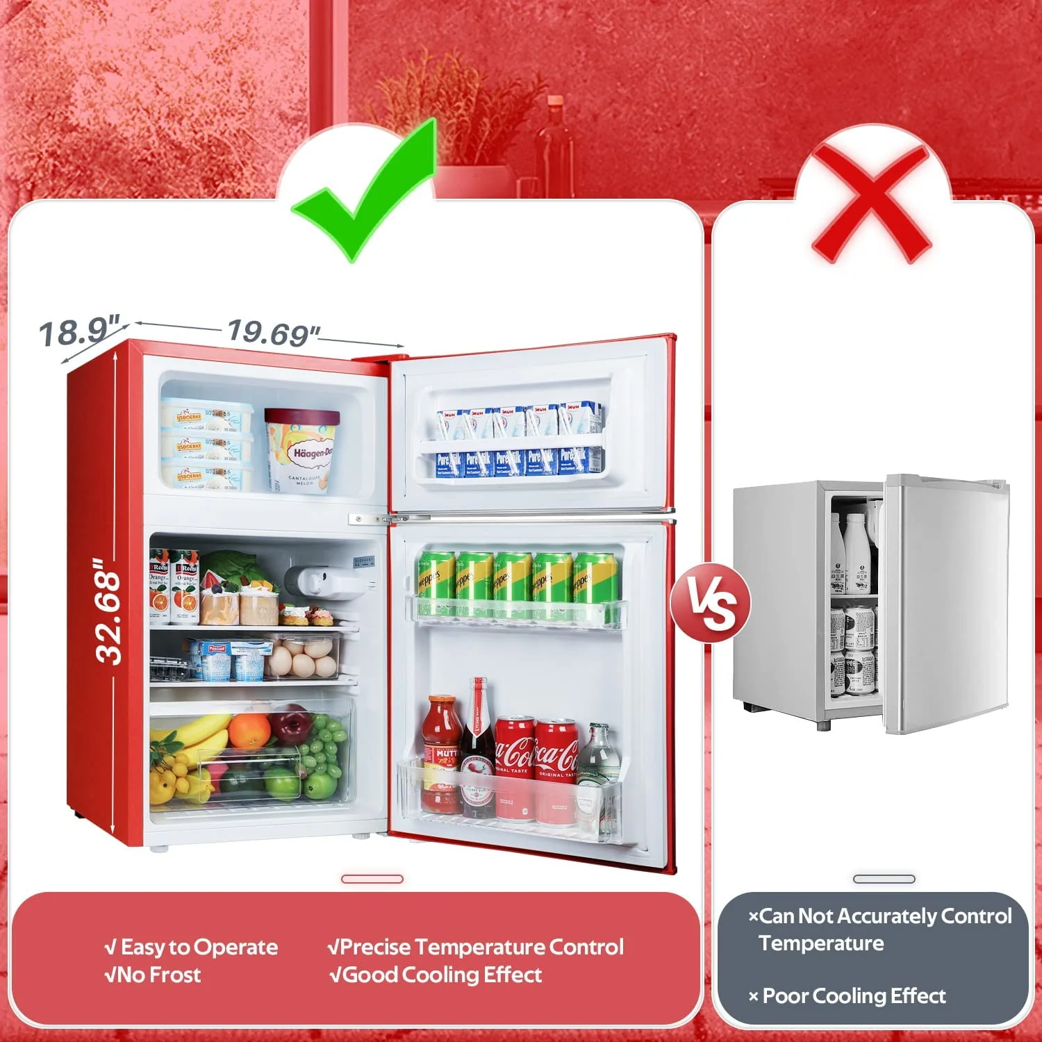 Compact Refrigerator with Freezer F6893 - Image 6