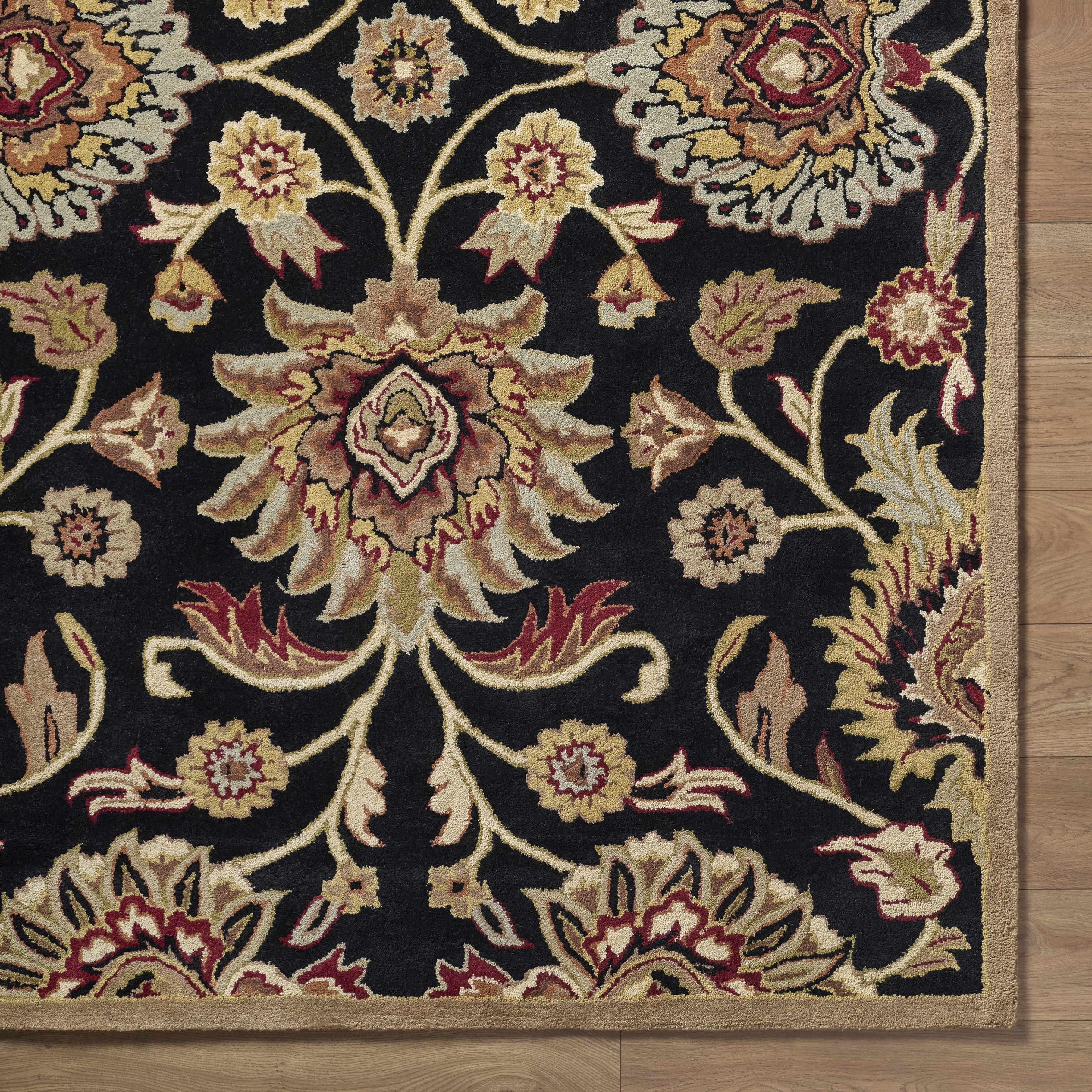 Conesus 1053 Hand Tufted Black Wool Rug - Image 22