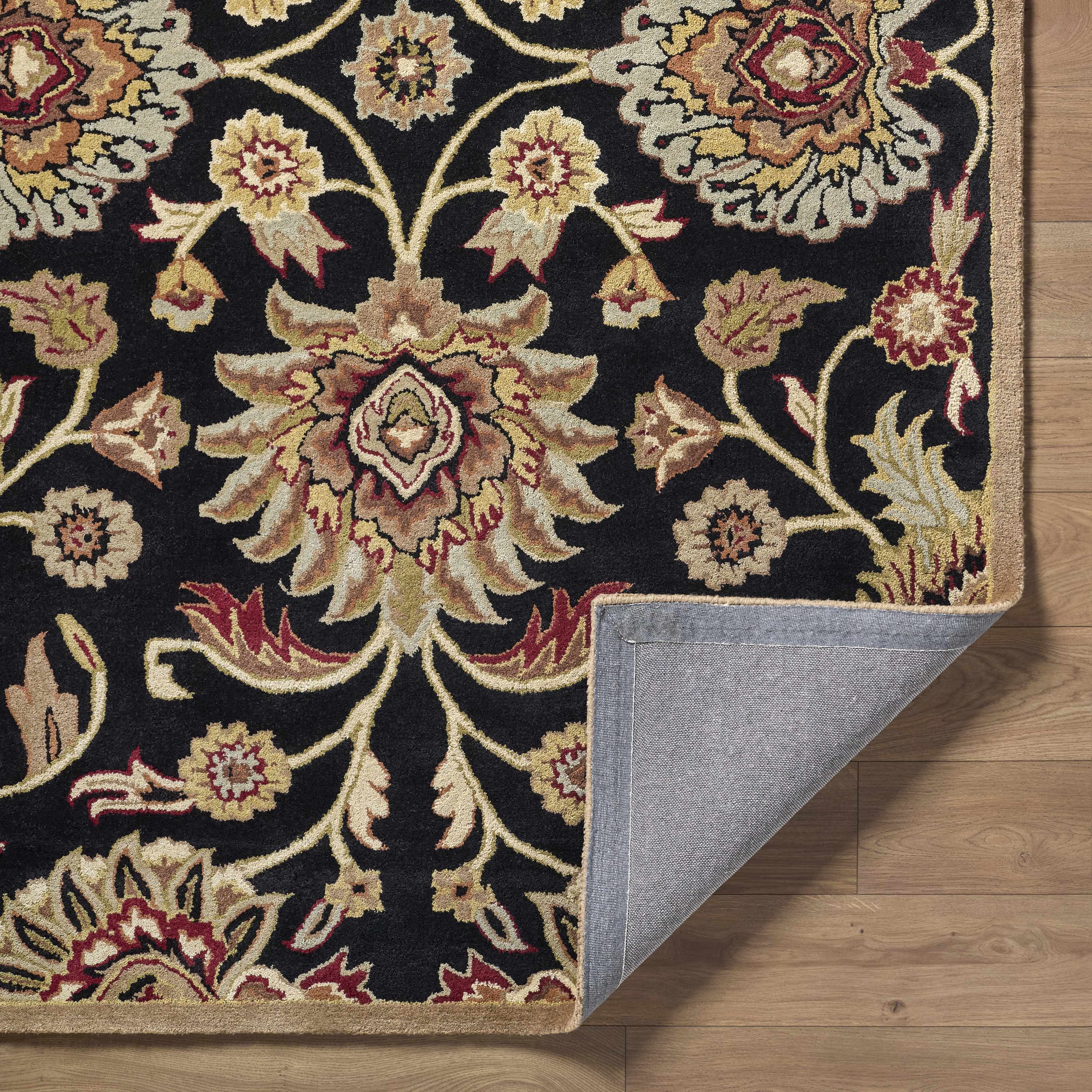Conesus 1053 Hand Tufted Black Wool Rug - Image 4