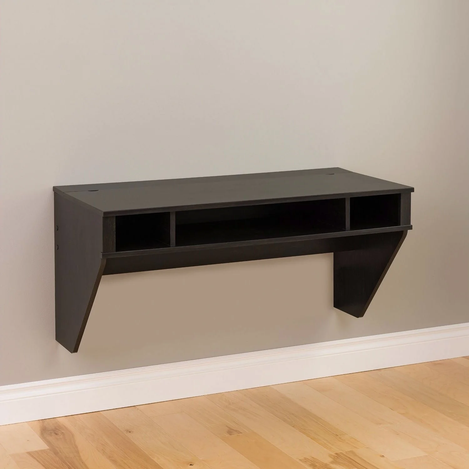 Contemporary Space Saver Floating Style Laptop Desk in Ebony - Image 2