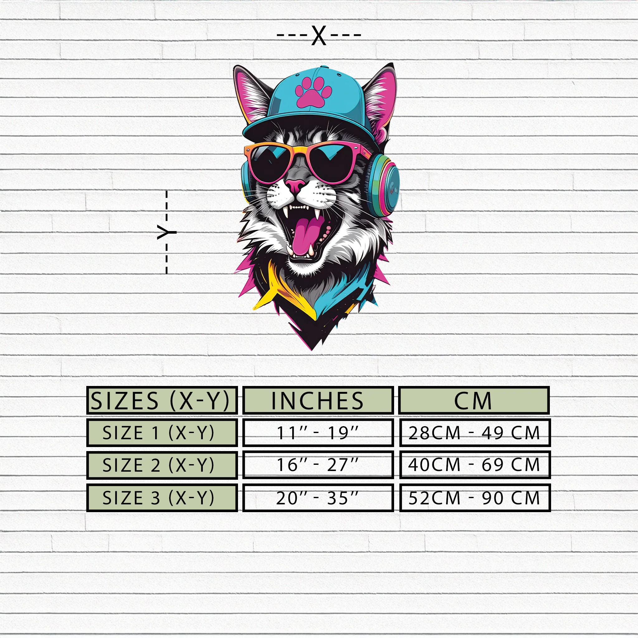 Cool Cat DJ Metal Wall Art – Street Style UV Decor-KAFUVM008 - Image 9