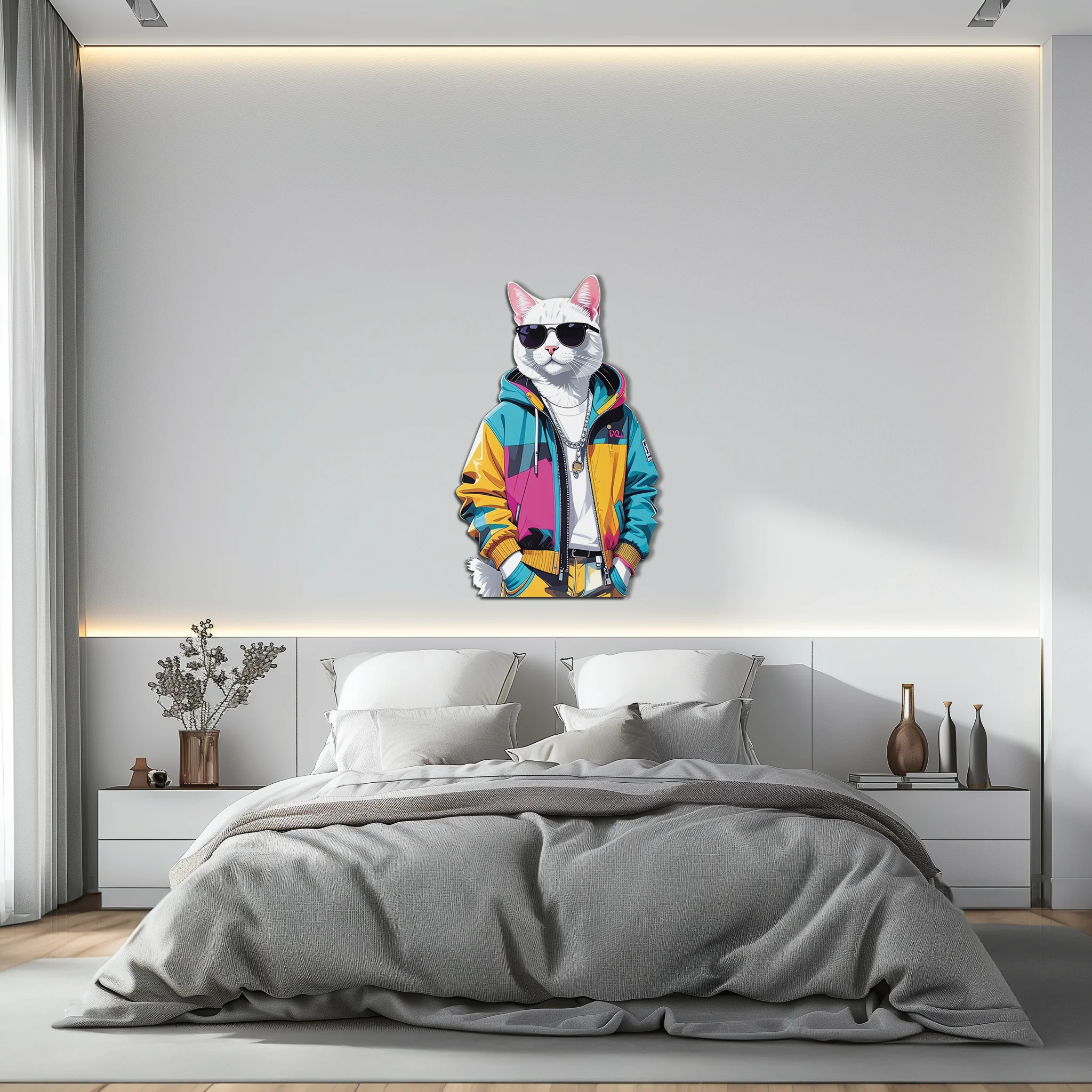 Cool Cat Metal Wall Art – Urban Street Style Decor-KAFUVM033 - Image 5