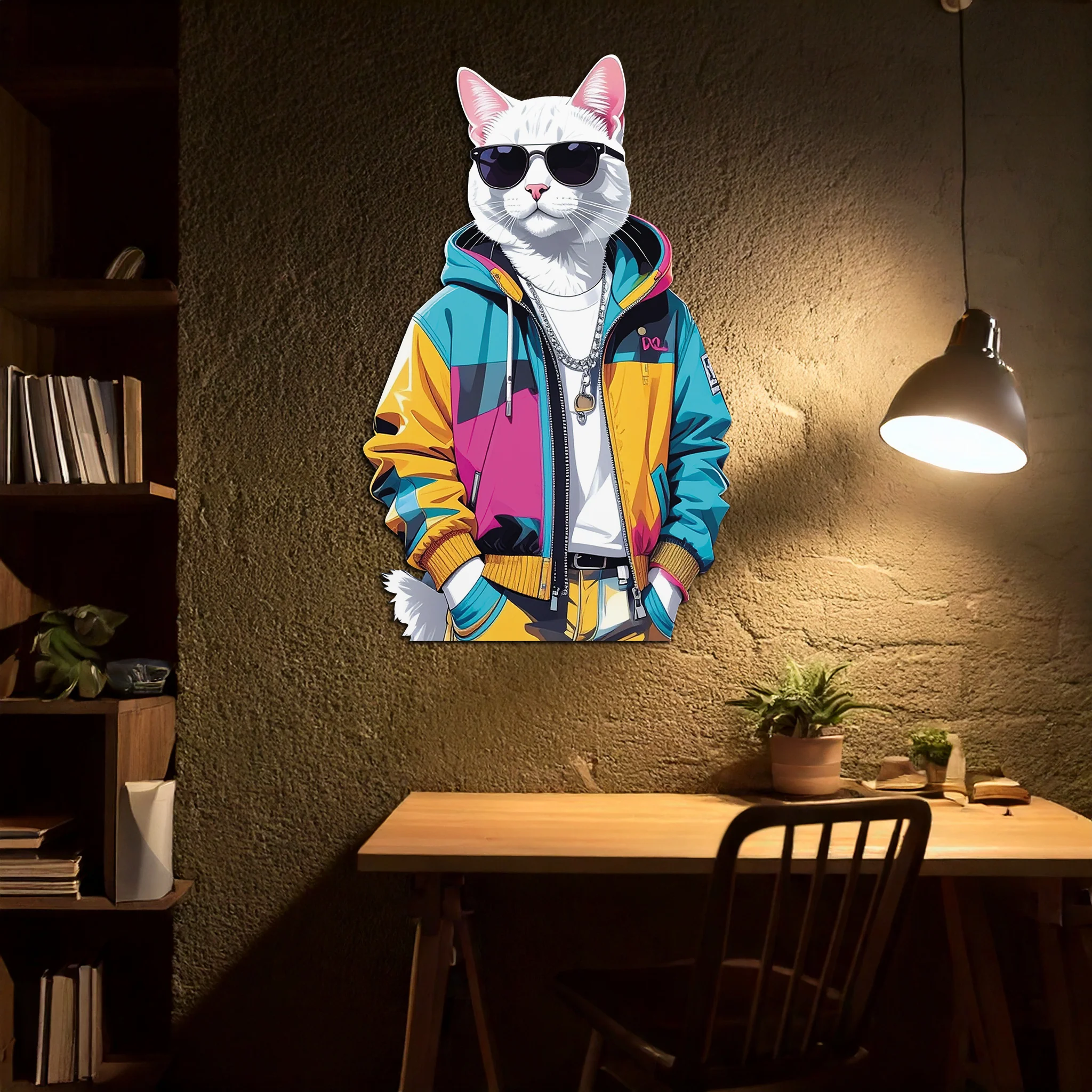 Cool Cat Metal Wall Art – Urban Street Style Decor-KAFUVM033 - Image 6