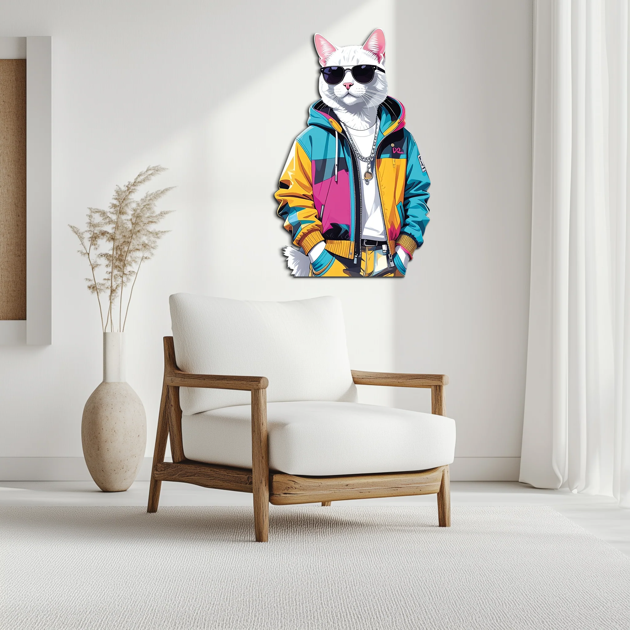 Cool Cat Metal Wall Art – Urban Street Style Decor-KAFUVM033 - Image 7