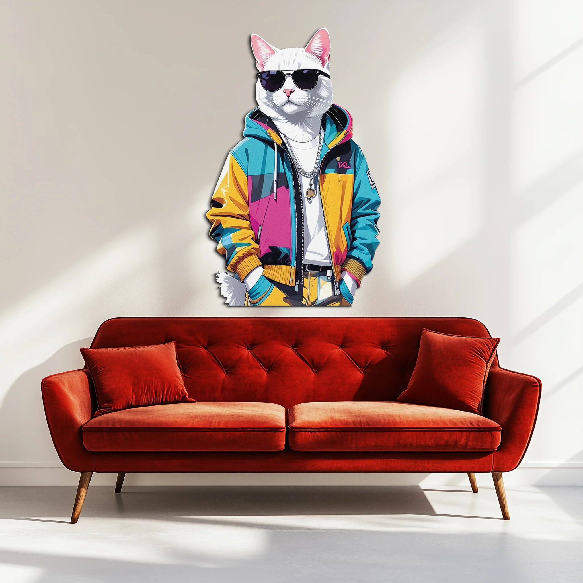 Cool Cat Metal Wall Art – Urban Street Style Decor-KAFUVM033 - Image 8