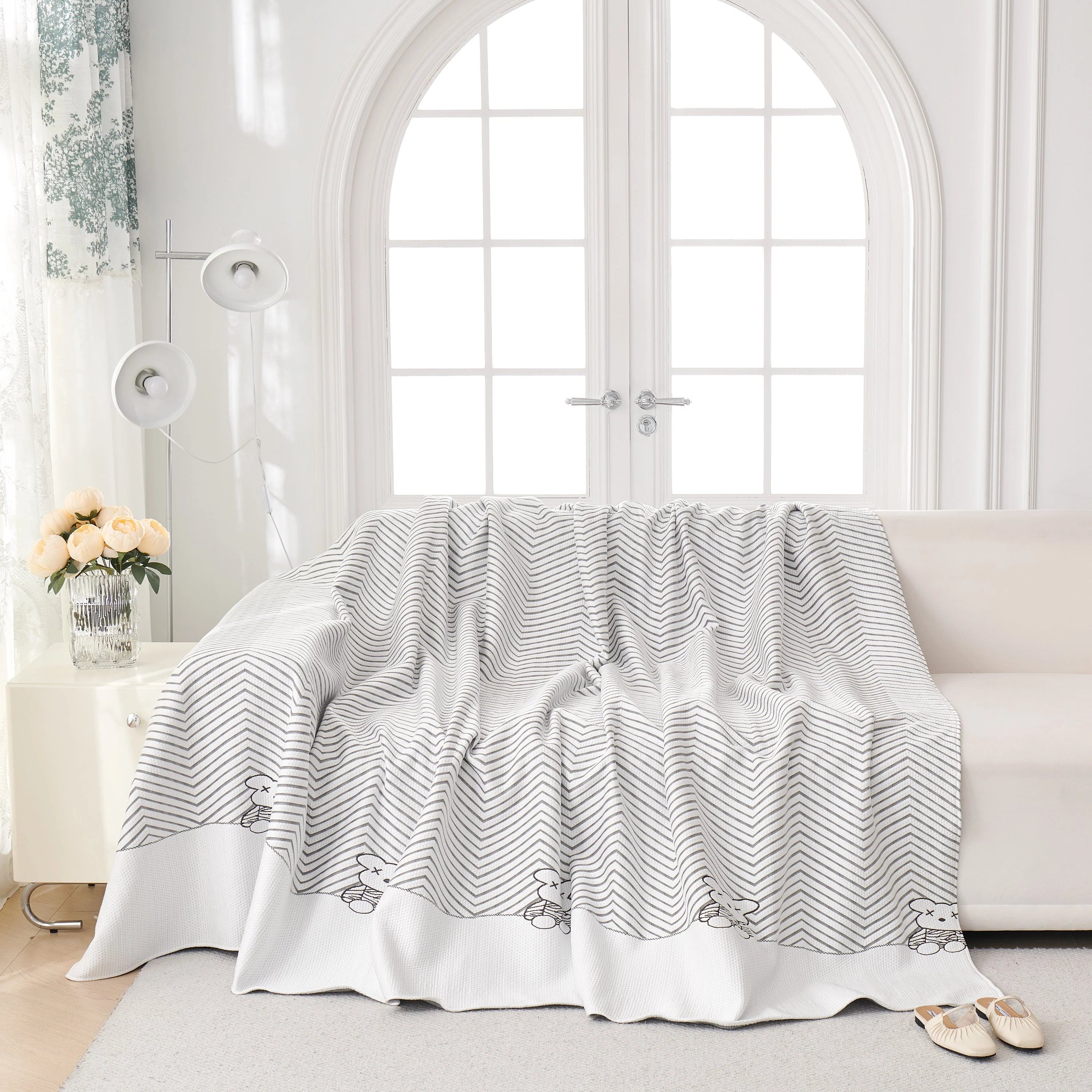Cool Summer Blanket for Couches Soft Comfy Lightweight Cooling Sofa Blankets Cover - Image 7