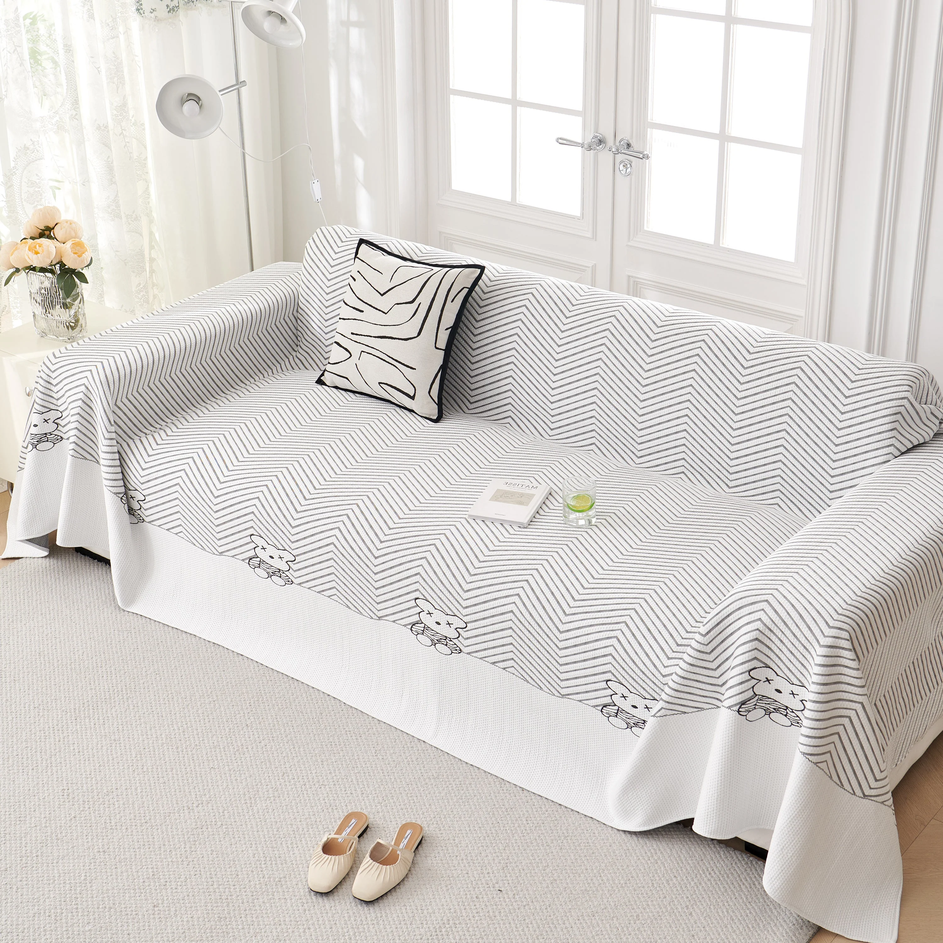 Cool Summer Blanket for Couches Soft Comfy Lightweight Cooling Sofa Blankets Cover - Image 9