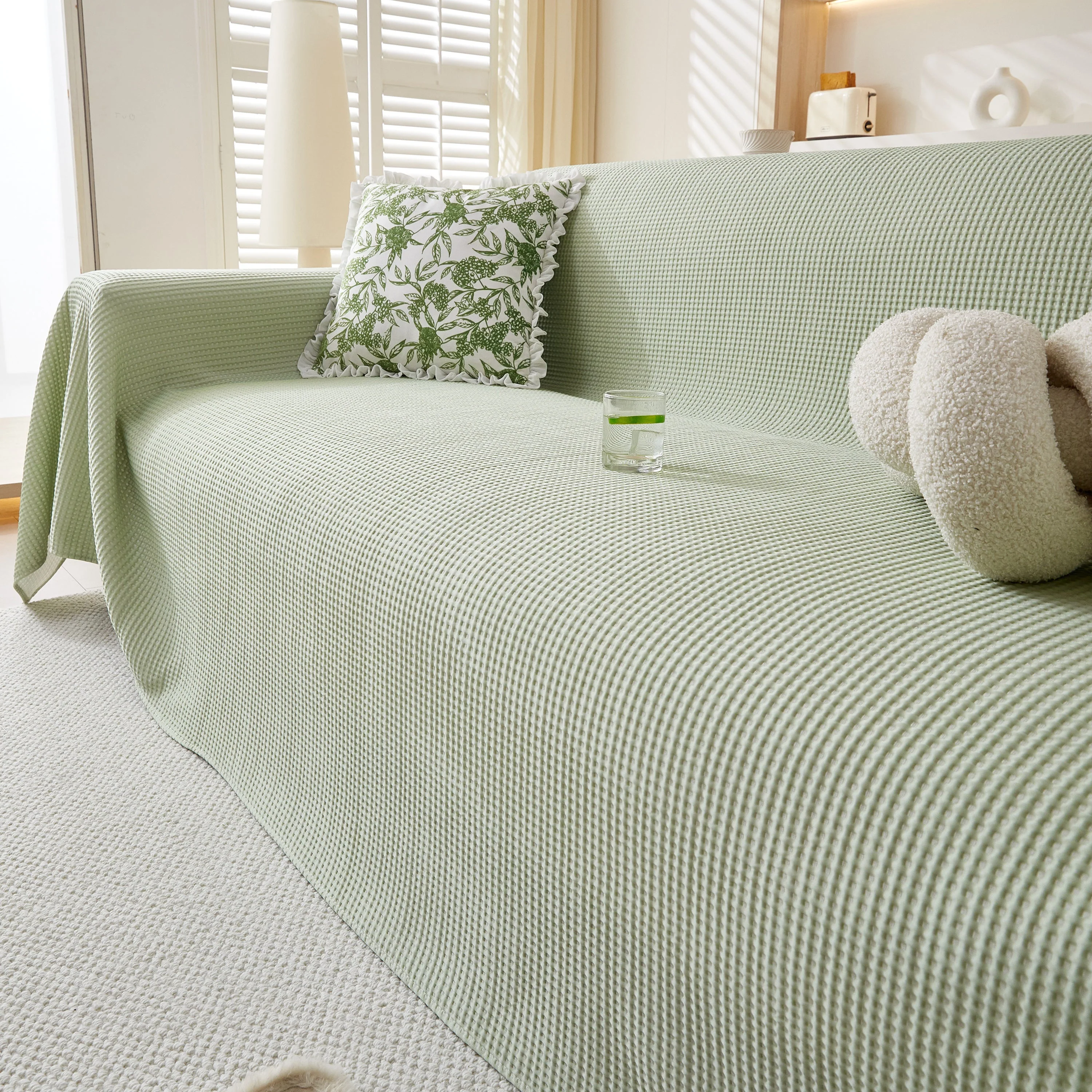Cooling Comfy Throw Sofa Cover, Textured & Breathable, Multi-Use Decorative Couch Covers for Summer - Image 15