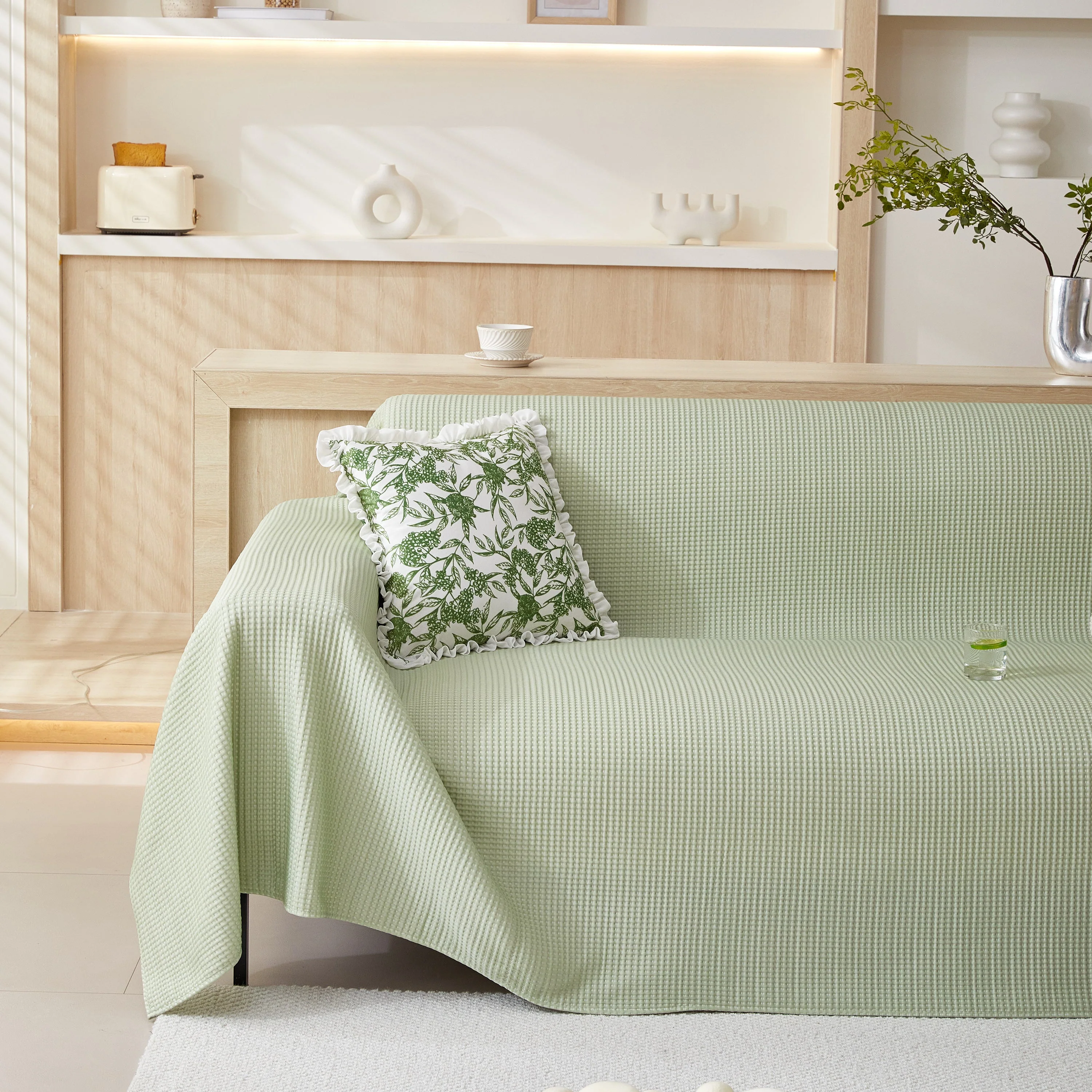 Cooling Comfy Throw Sofa Cover, Textured & Breathable, Multi-Use Decorative Couch Covers for Summer - Image 41