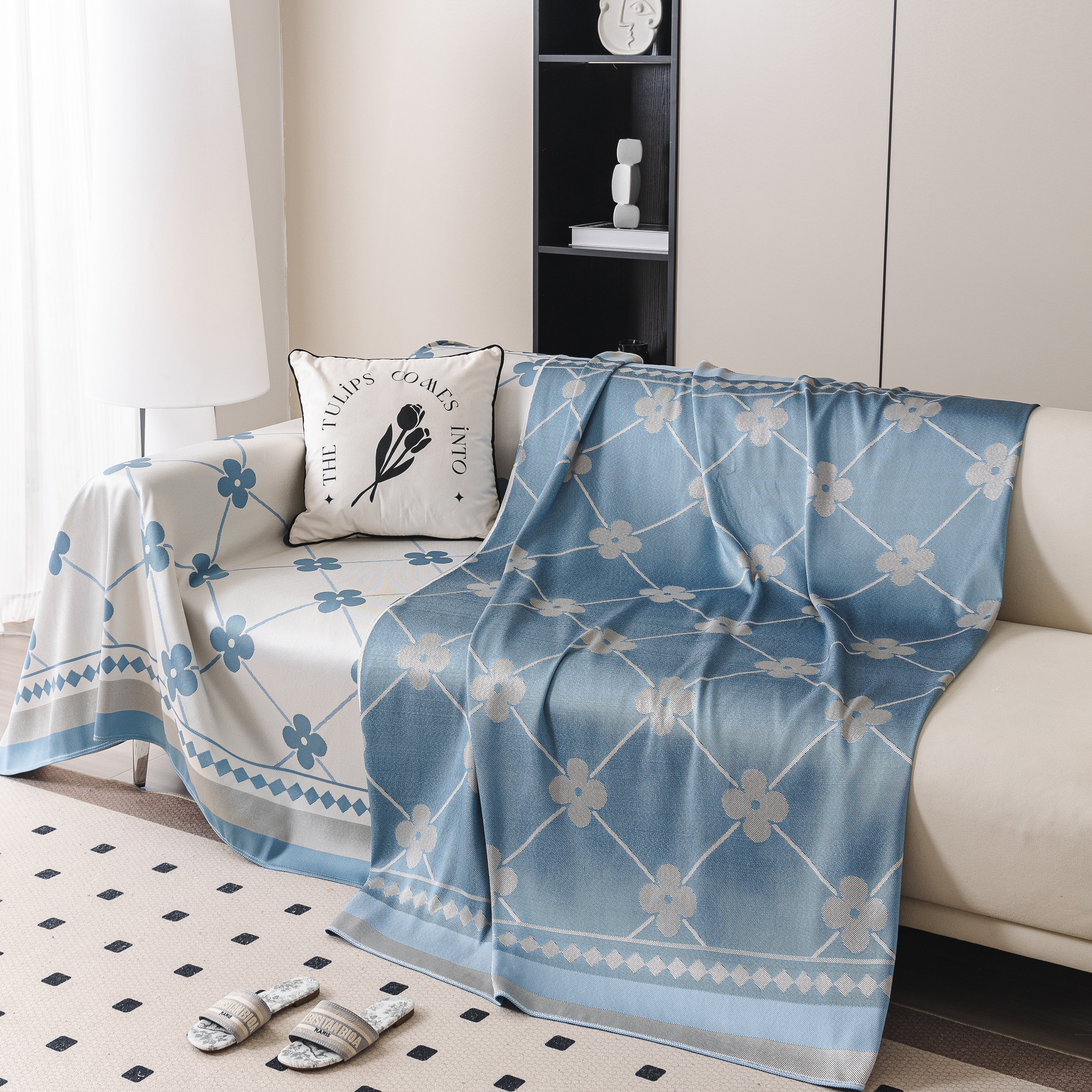 Cooling Four-Leaf Clover Hope Faith Love Luck Summer Comfy Ice Silk Furniture Throw Covers for Sofas - Image 23