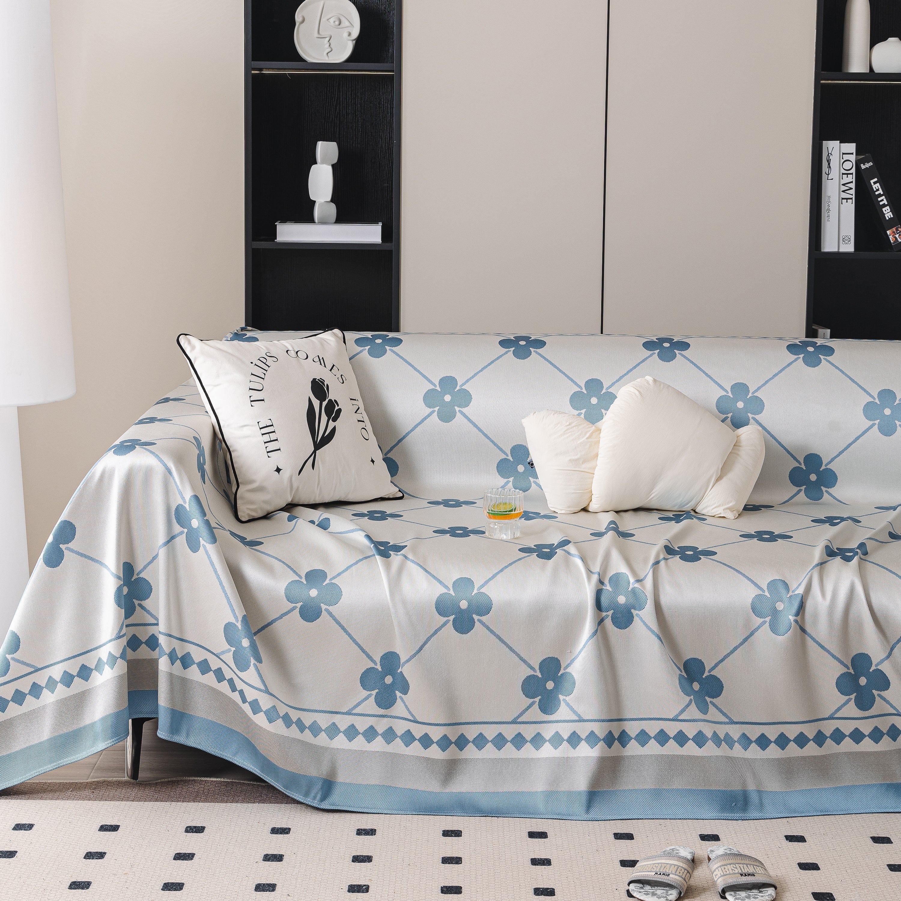 Cooling Four-Leaf Clover Hope Faith Love Luck Summer Comfy Ice Silk Furniture Throw Covers for Sofas - Image 24