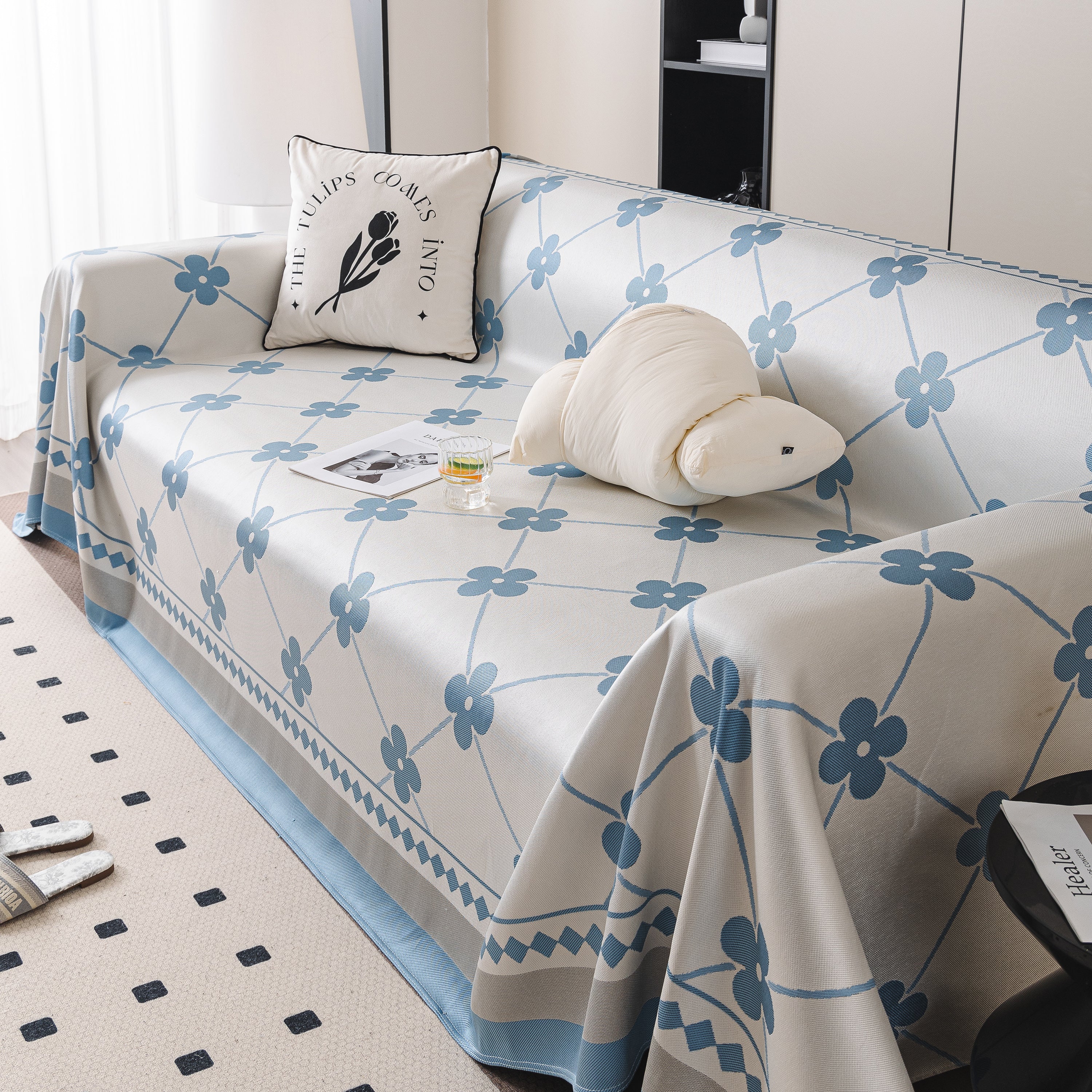 Cooling Four-Leaf Clover Hope Faith Love Luck Summer Comfy Ice Silk Furniture Throw Covers for Sofas - Image 30