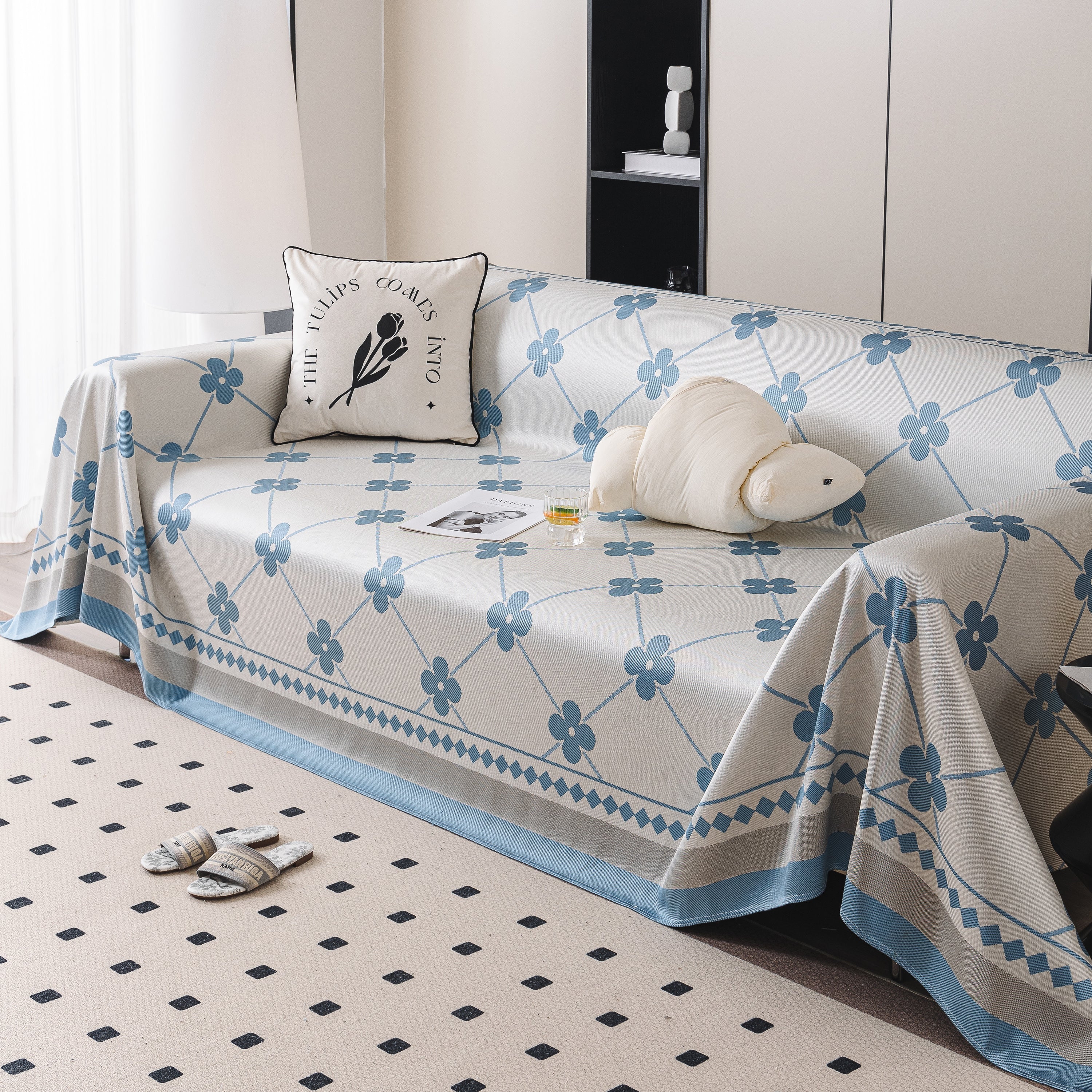 Cooling Four-Leaf Clover Hope Faith Love Luck Summer Comfy Ice Silk Furniture Throw Covers for Sofas - Image 32